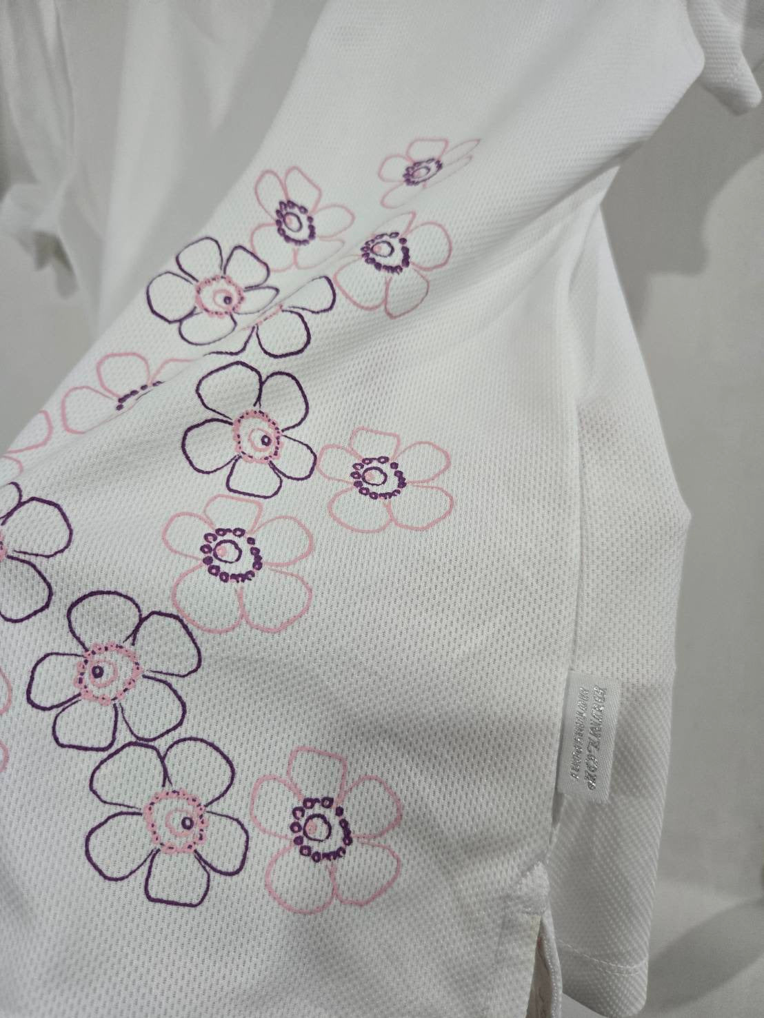 White Floral Graphic T-Shirt — Dunlop Motorsport Print — Dunlop
