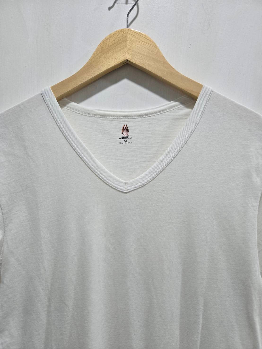 Hush Puppies White V-Neck T-Shirt