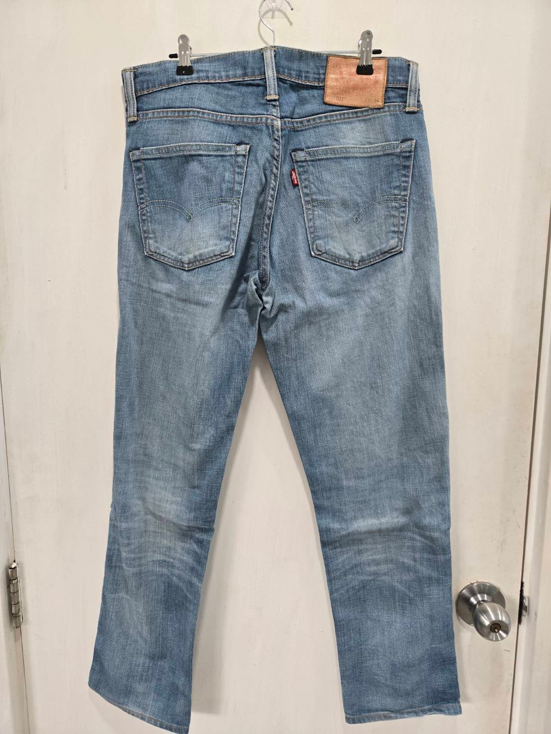 Levi's 511 Slim-Fit Light Wash Distressed Jeans 31x34