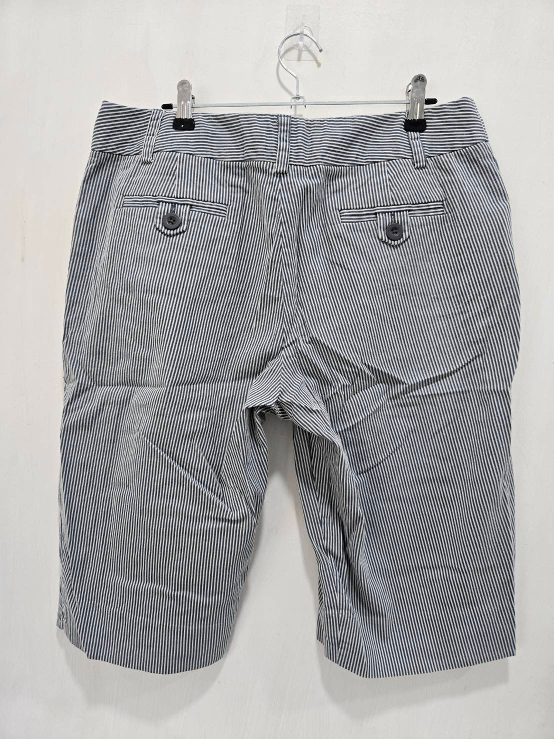 Rafaella Blue White Pinstripe Bermuda Shorts Size 10 Men