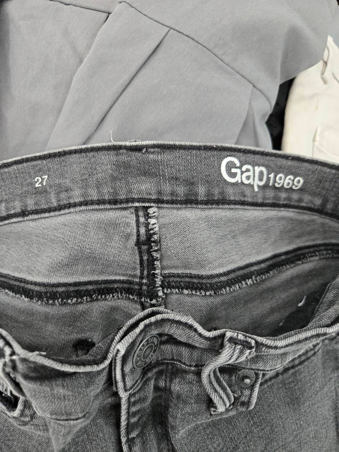 Gap 1969 Washed Black Slim Jeans Size 27