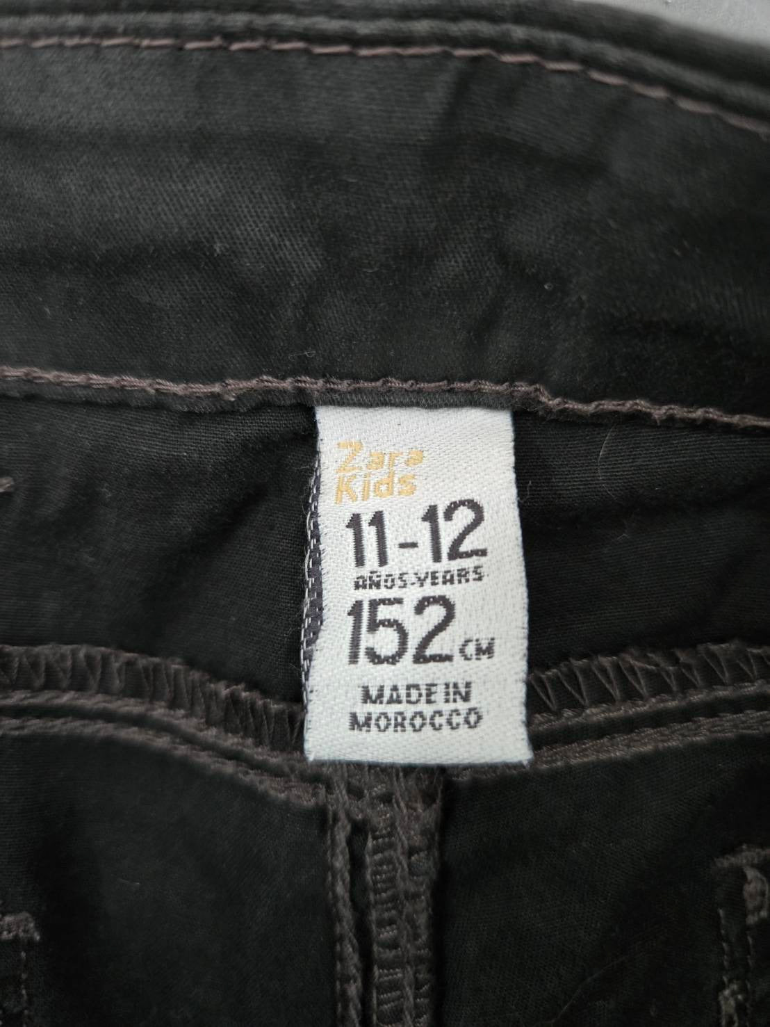 Zara Kids Black Ankle Skinny Jeans Size 11-12y 152cm