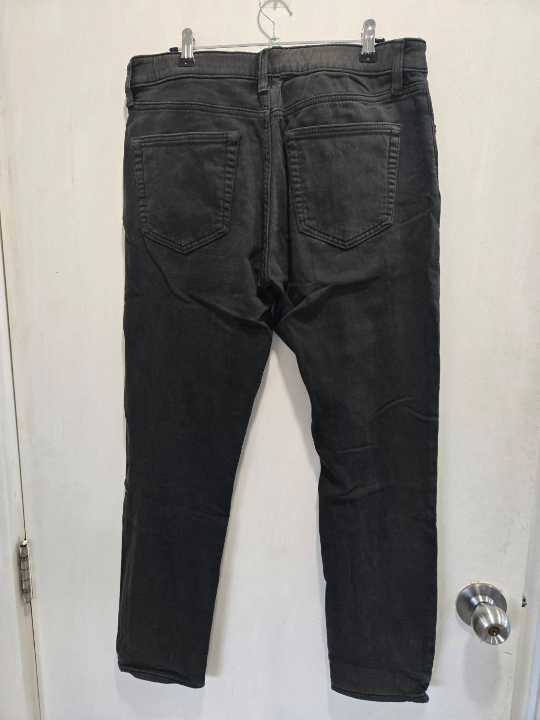 Uniqlo Black Stretch-Cotton Drawstring Jeans Size M Men