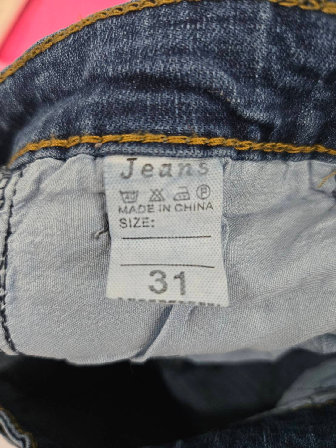 Jean's Dark Blue Distressed Skinny Jeans Size 31