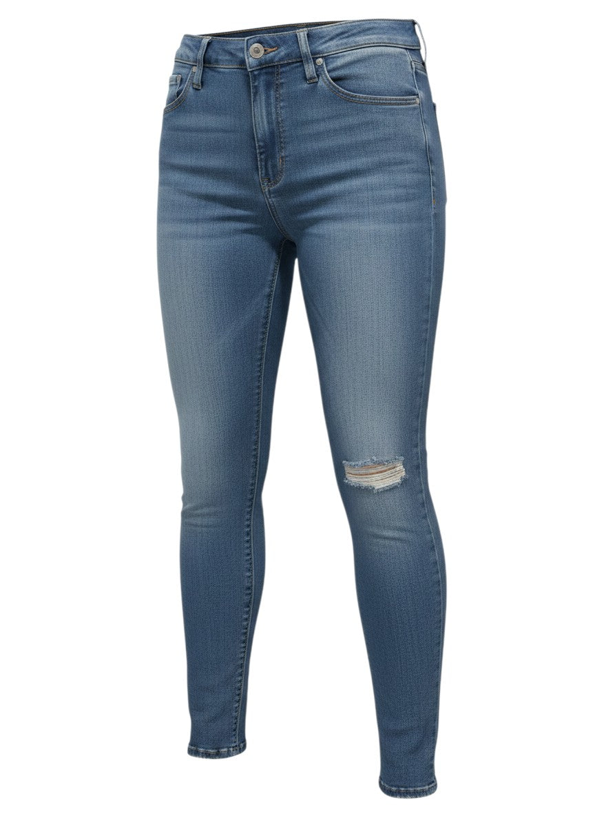 Uniqlo Medium-Wash Distressed Skinny Jeans Size 25