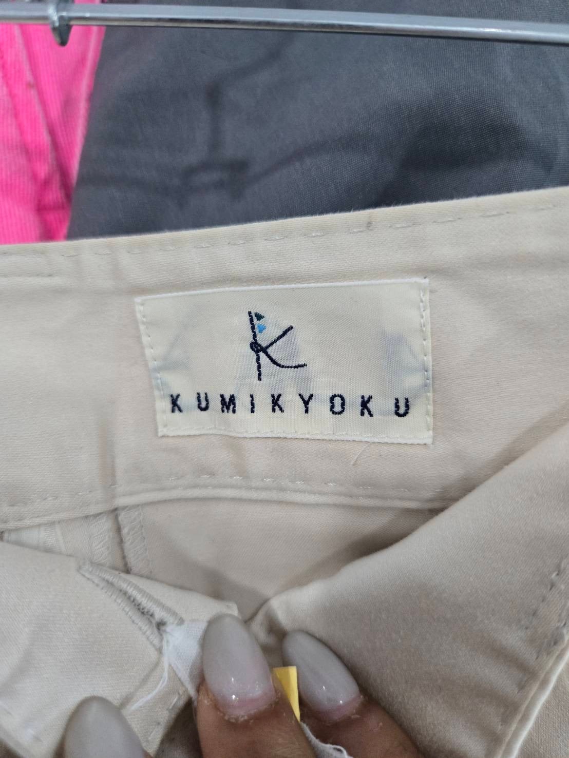 Kumikyoku Beige Straight-Leg Trousers Size S1