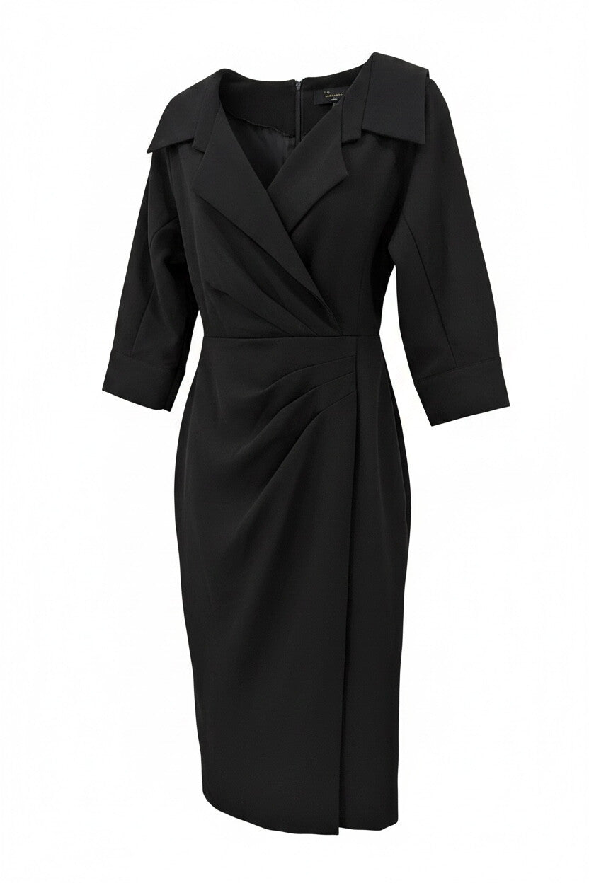 Women's Black Wrap Midi Dress — Isabel Marant