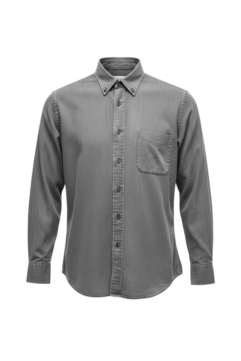 The Nolan Dress Shirt — Pewter Grey — Mizzen + Main
