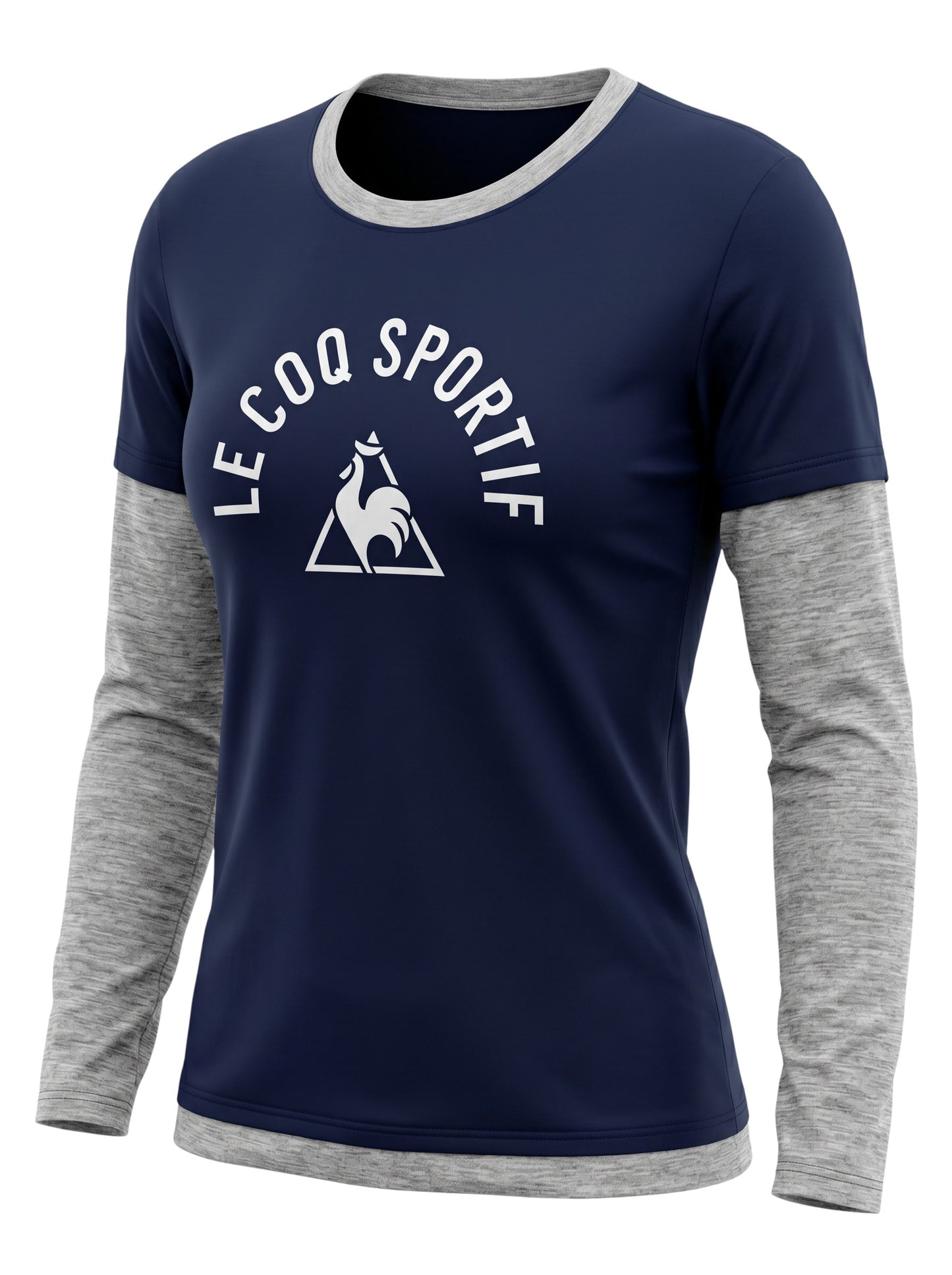 Le Coq Sportif Navy Contrast Sleeve T-Shirt