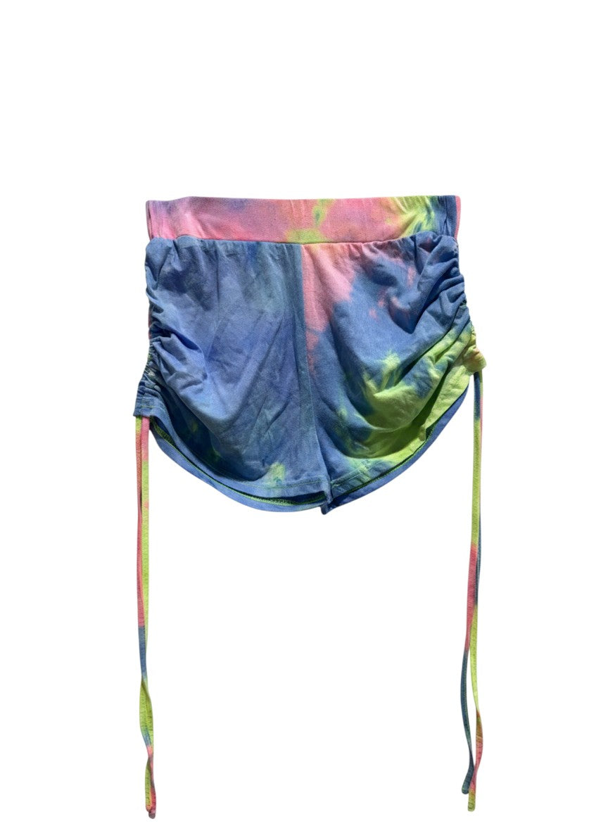Shein Rainbow Tie-Dye Side-Tie Shorts L