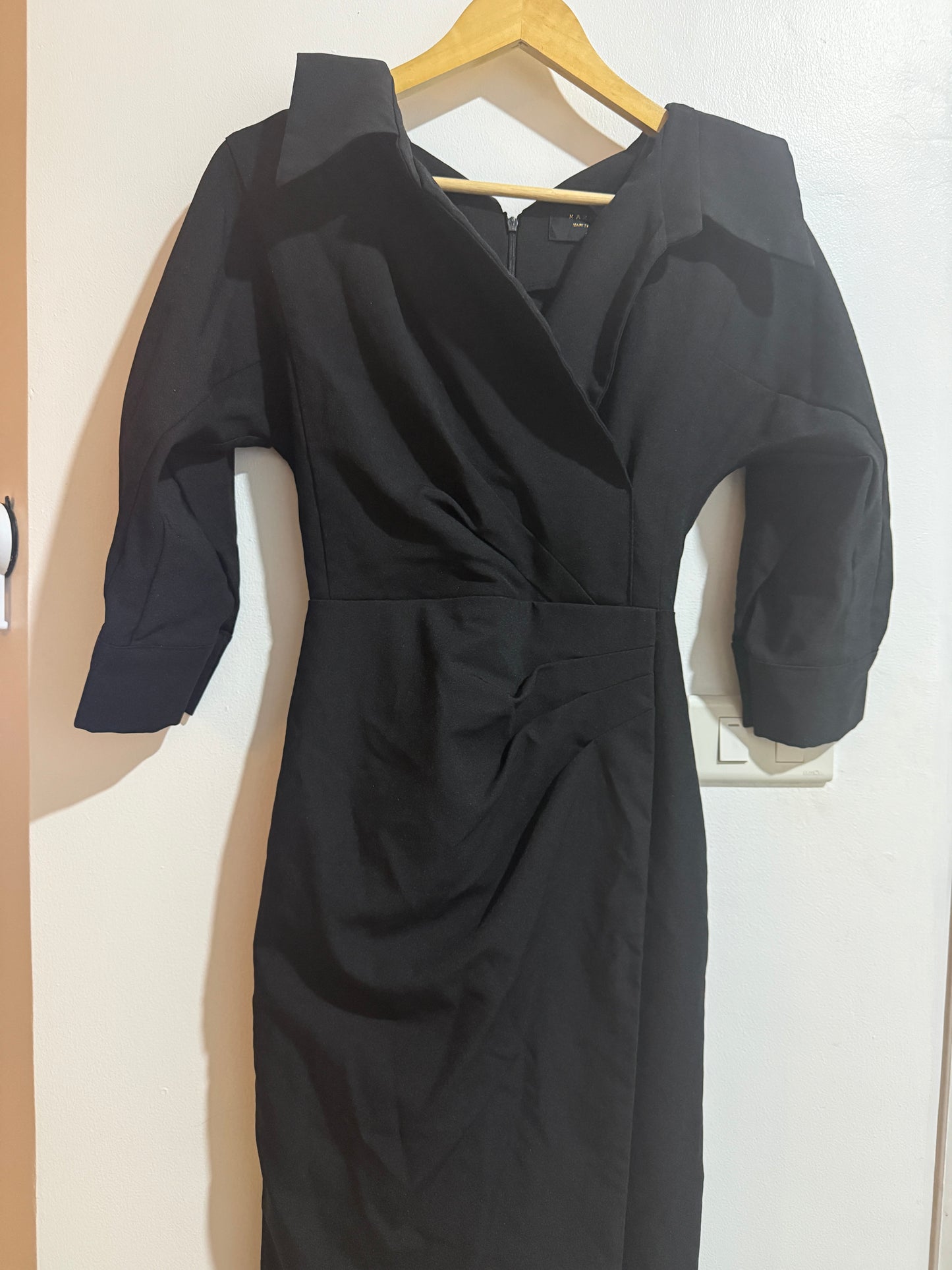 Women's Black Wrap Midi Dress — Isabel Marant