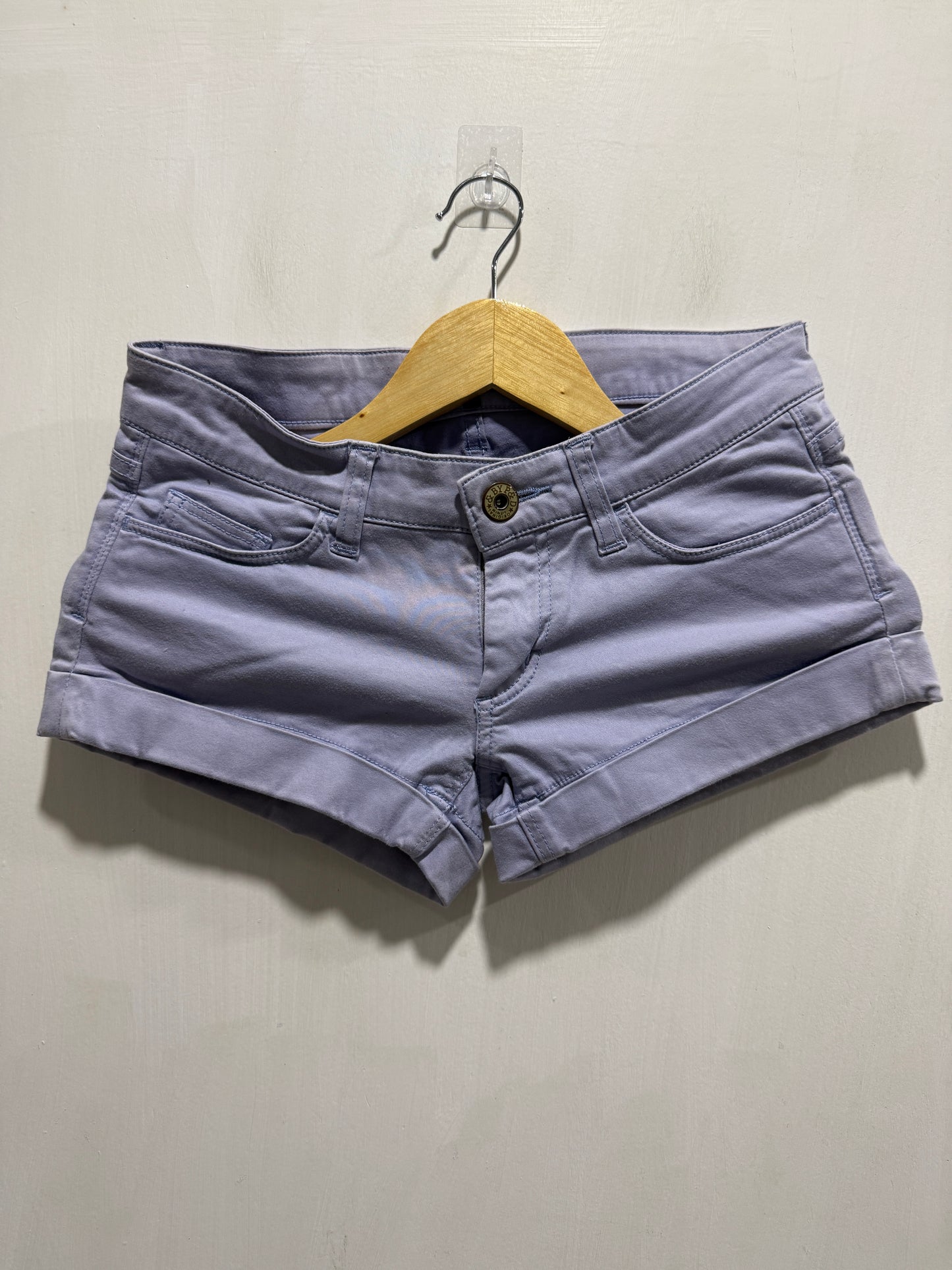 &ByP&D Purple Denim Rolled Cuff Shorts 34