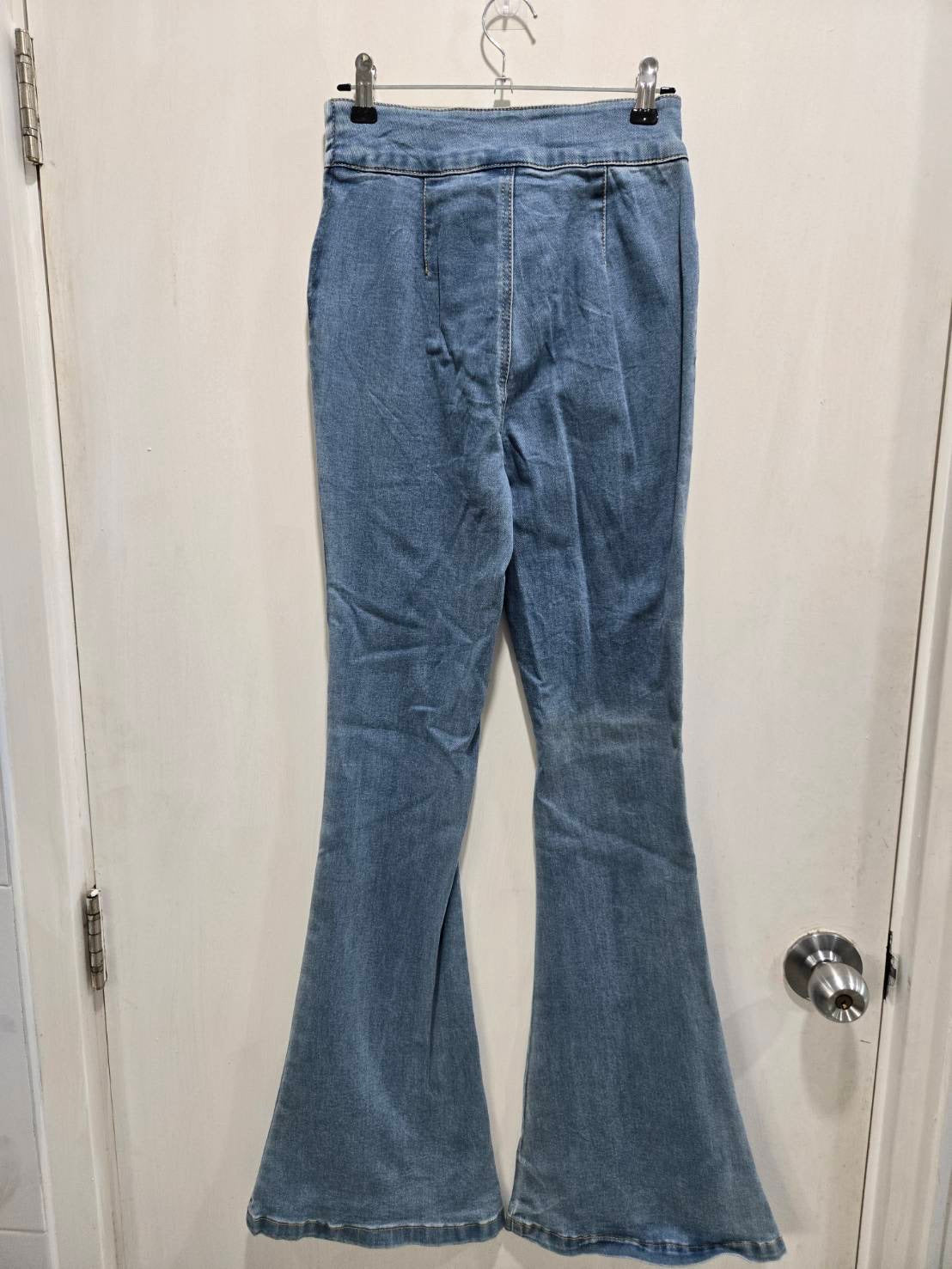 Forever 21 High-Waist Lace-Up Denim Jeans