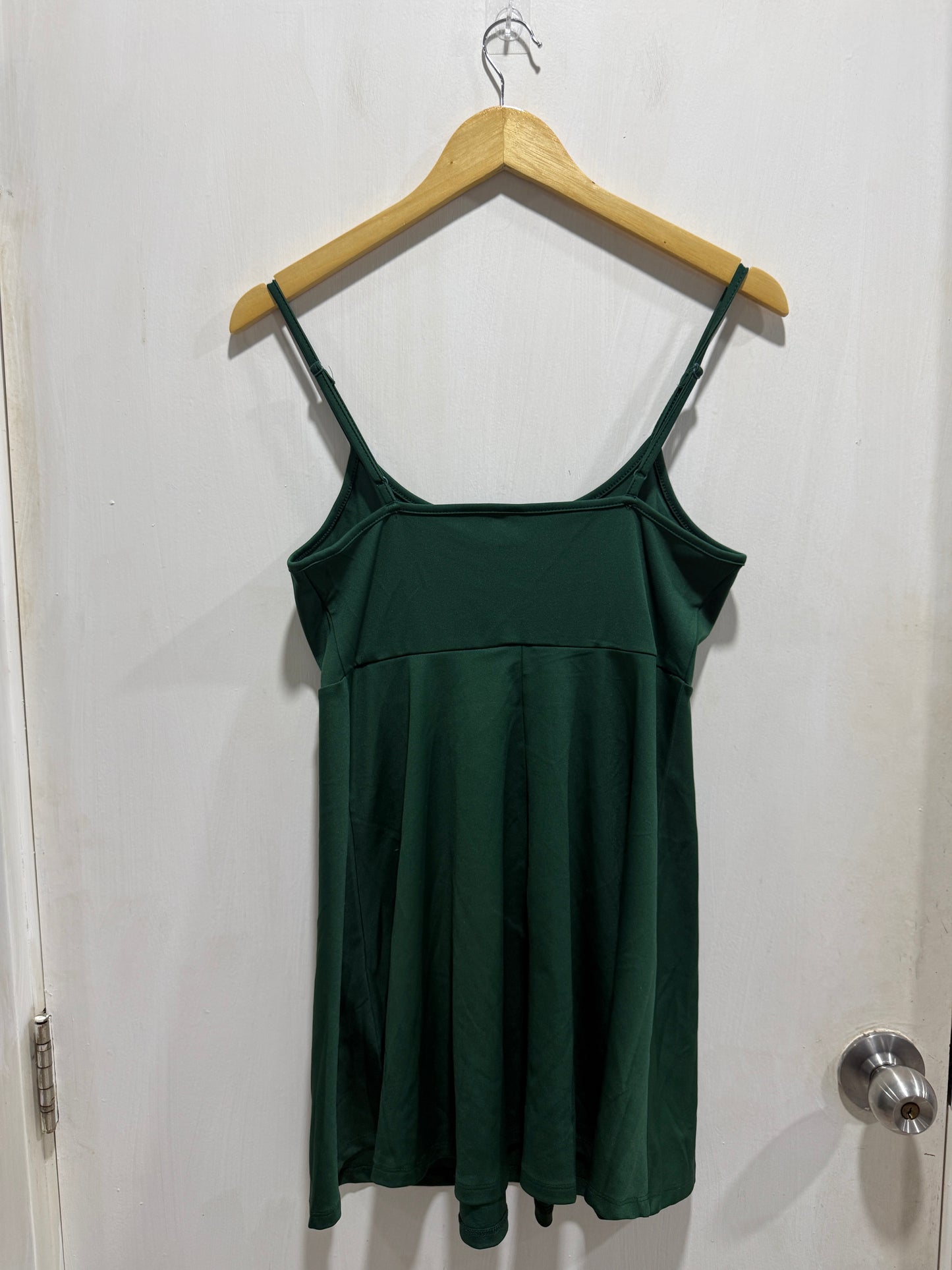 Shein Dark Green Fit-and-Flare Mini Dress M