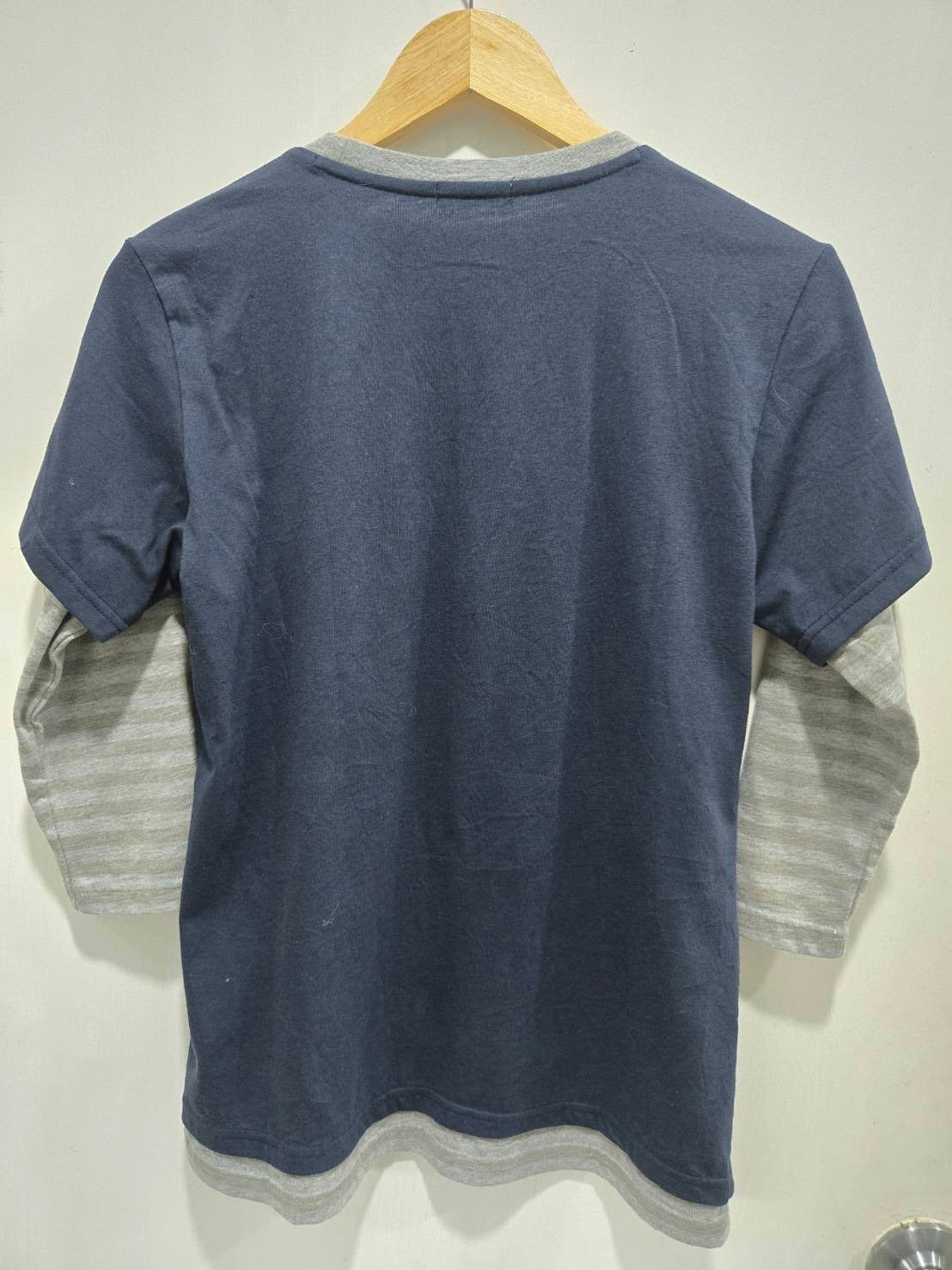 Le Coq Sportif Navy Contrast Sleeve T-Shirt