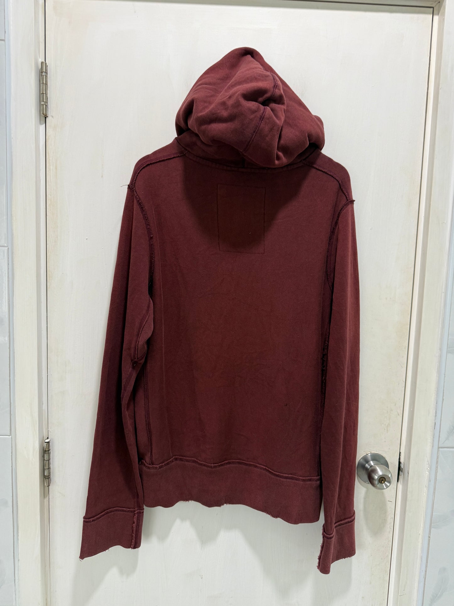 Abercrombie & Fitch Maroon Hooded Sweatshirt L