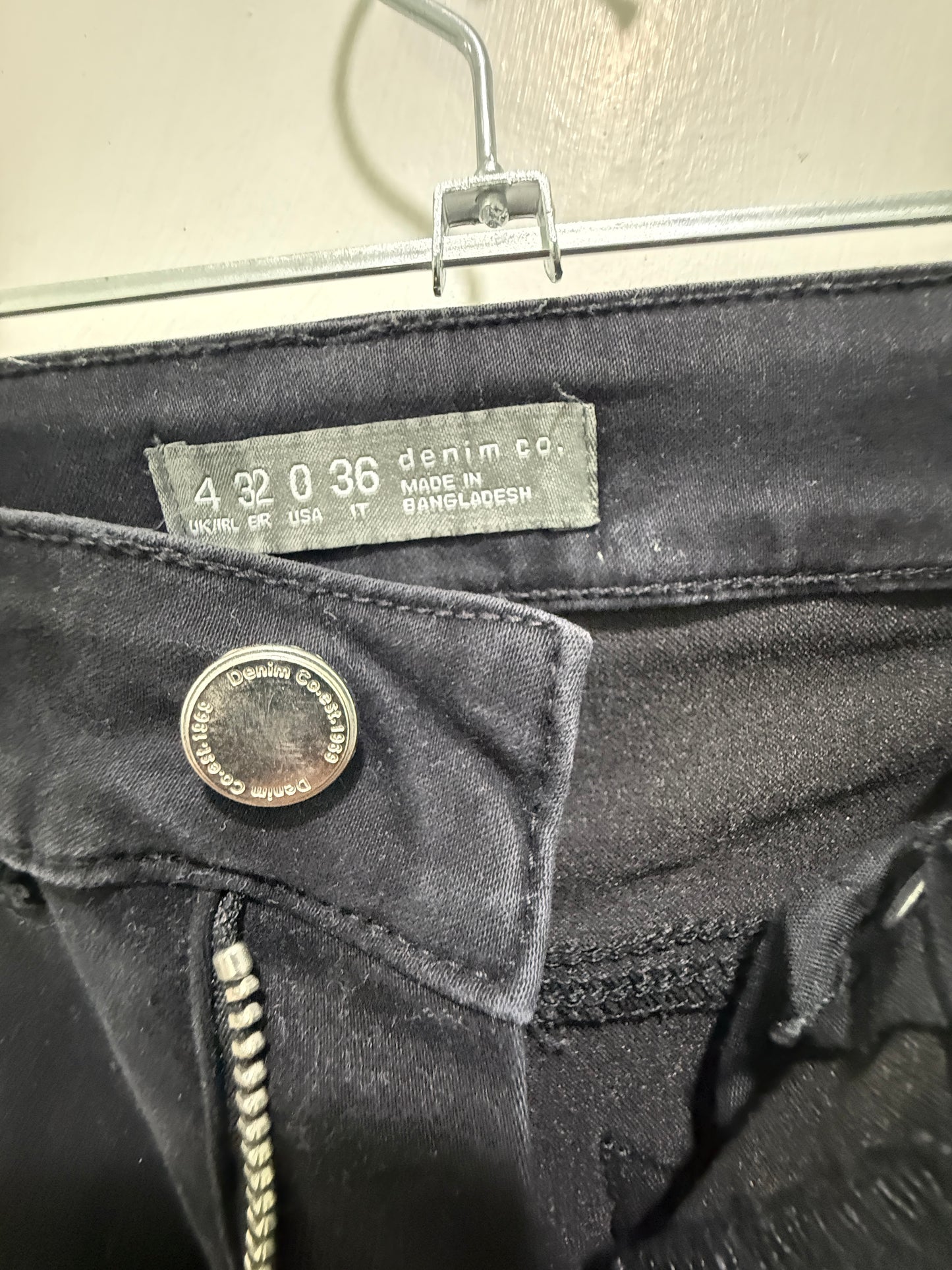 Denim Co. Black High-Rise Skinny Jeans EUR 32