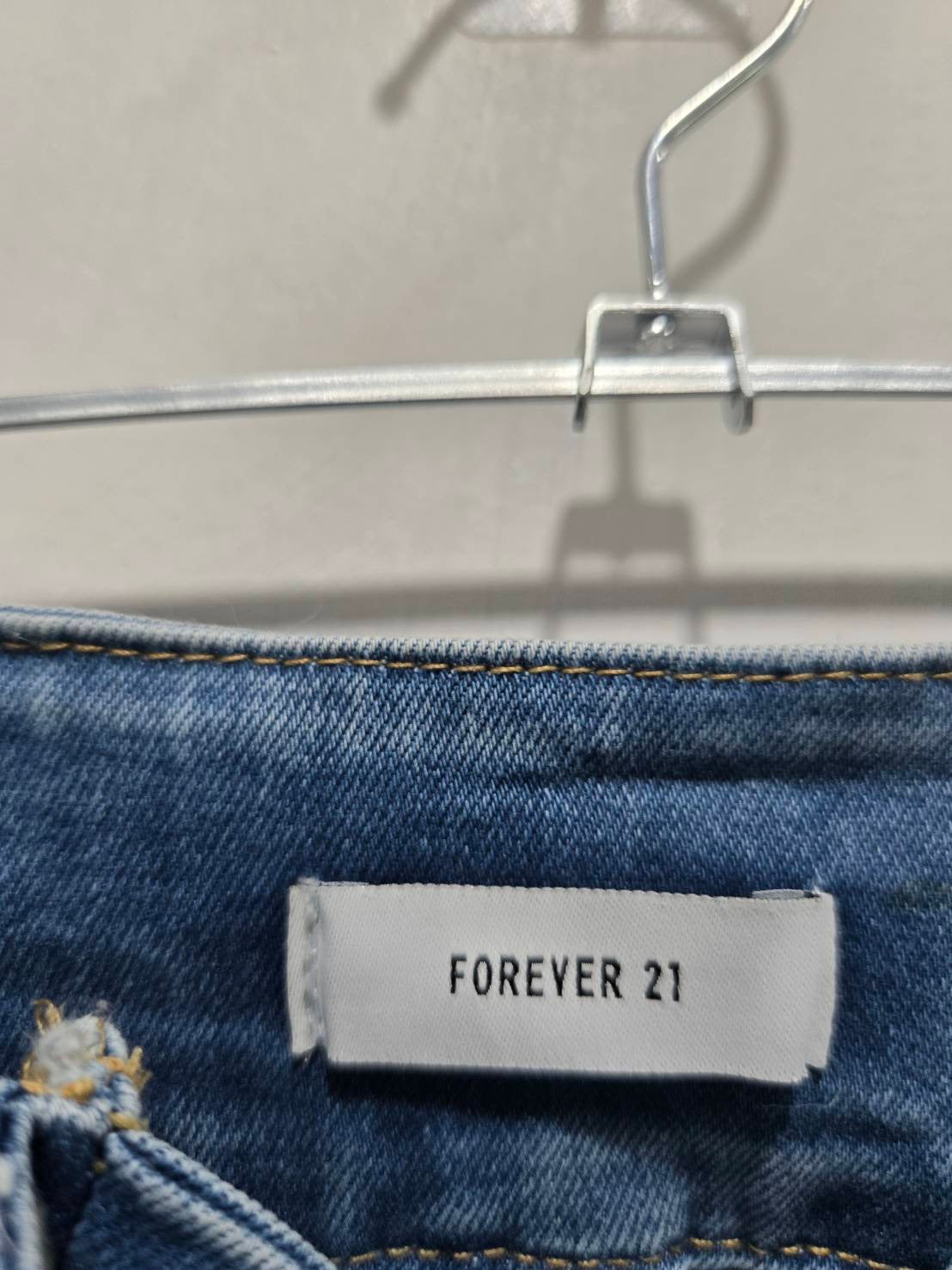 Forever 21 High-Waist Lace-Up Denim Jeans
