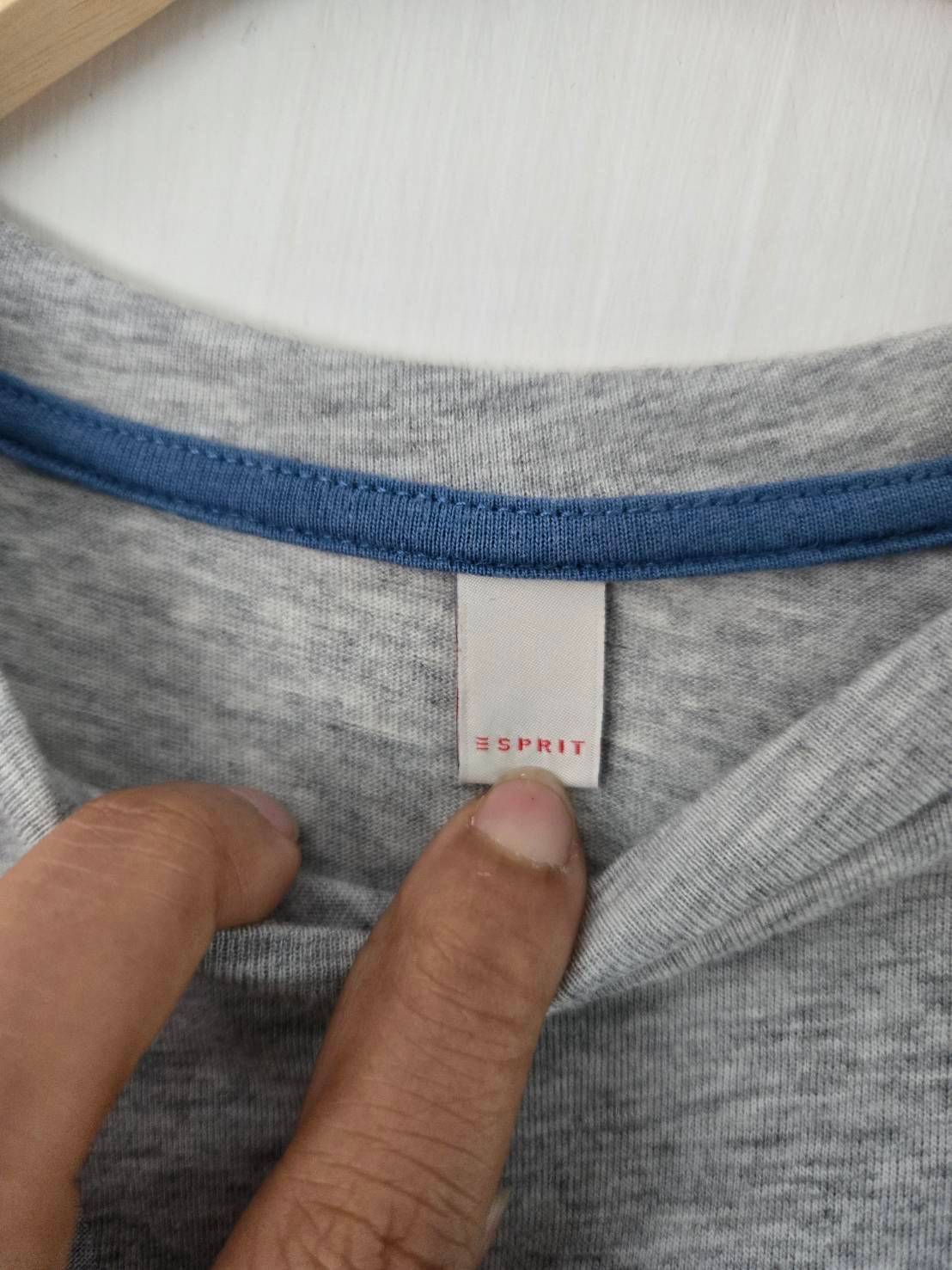 Grey Long-Sleeve Graphic Top — Scenic Print — Esprit Concord