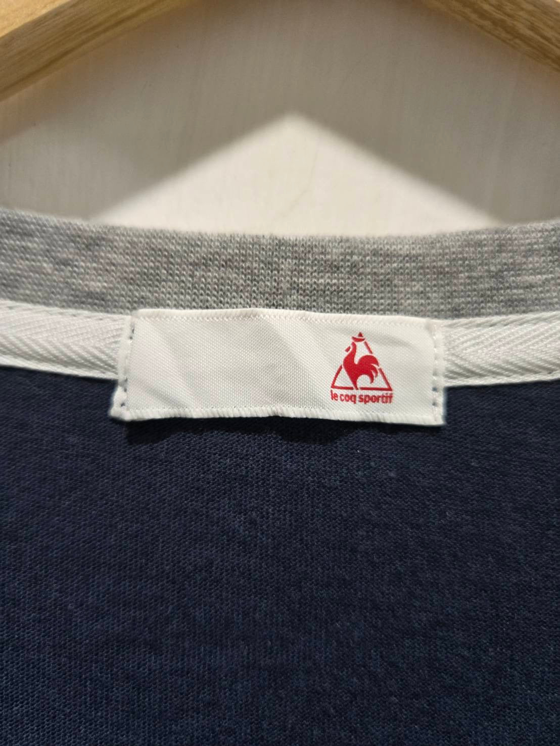 Le Coq Sportif Navy Contrast Sleeve T-Shirt