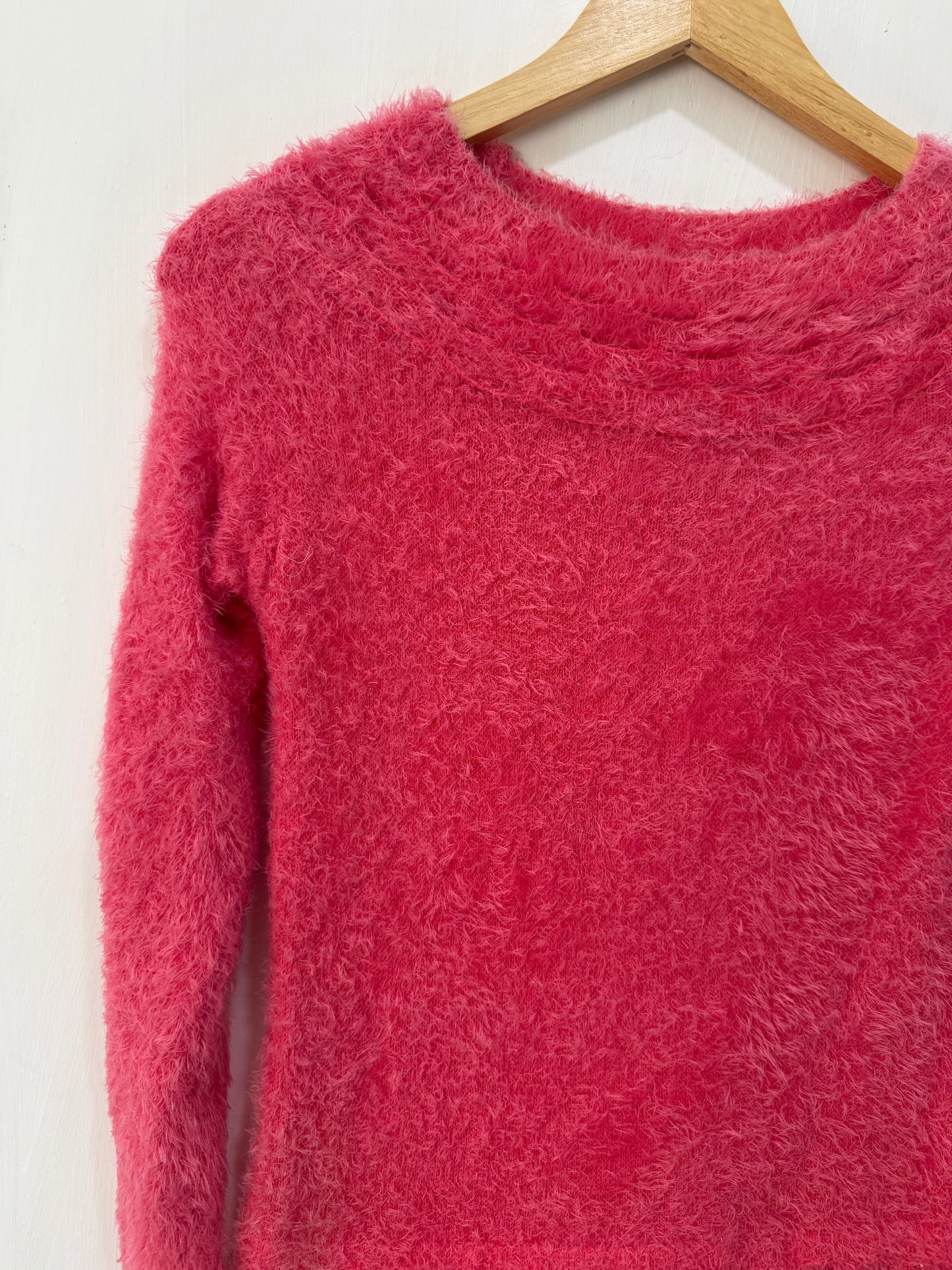 No Brand Pink Eyelash Knit Sweater Size S