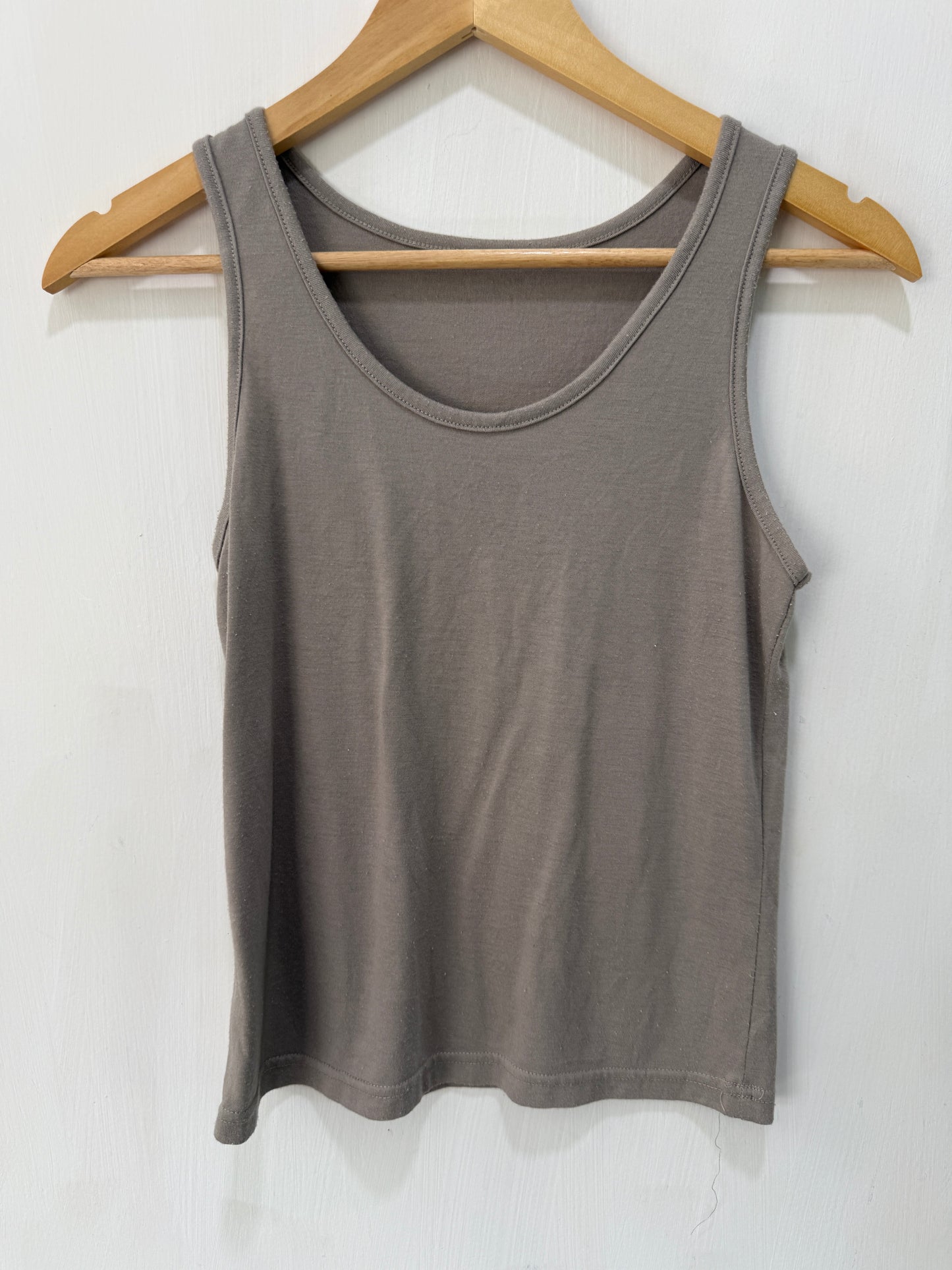 No Brand Taupe Ribbed Tank Top Size M