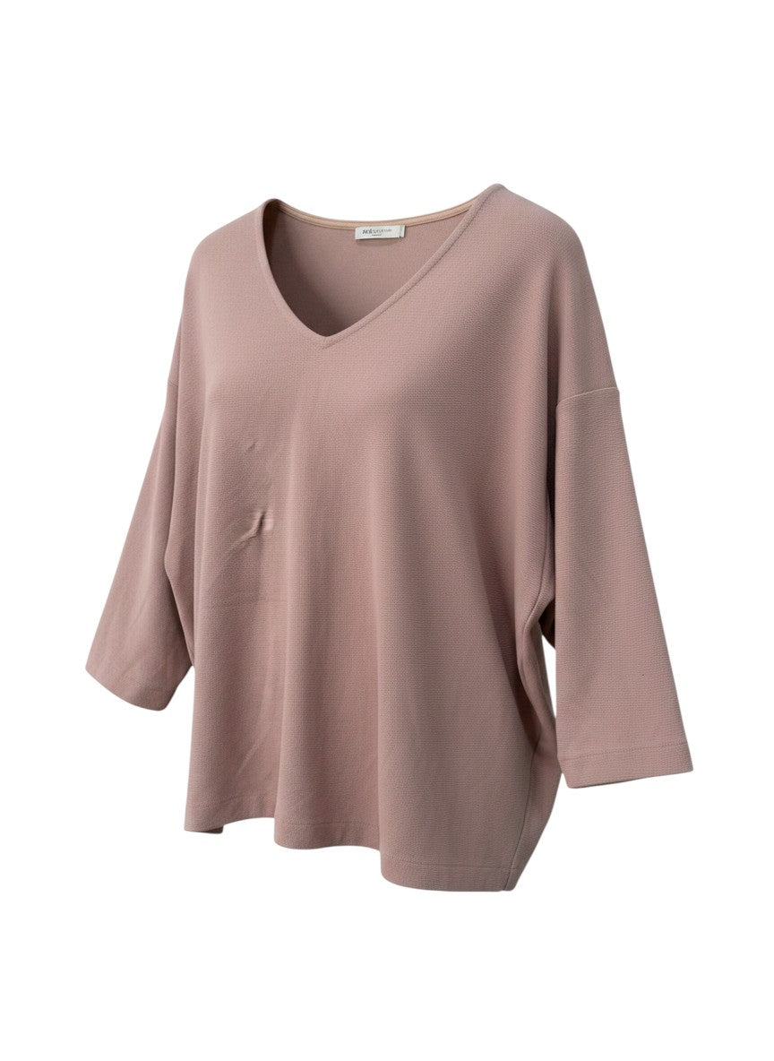 Uniqlo Pink V-Neck Batwing Blouse Size XL