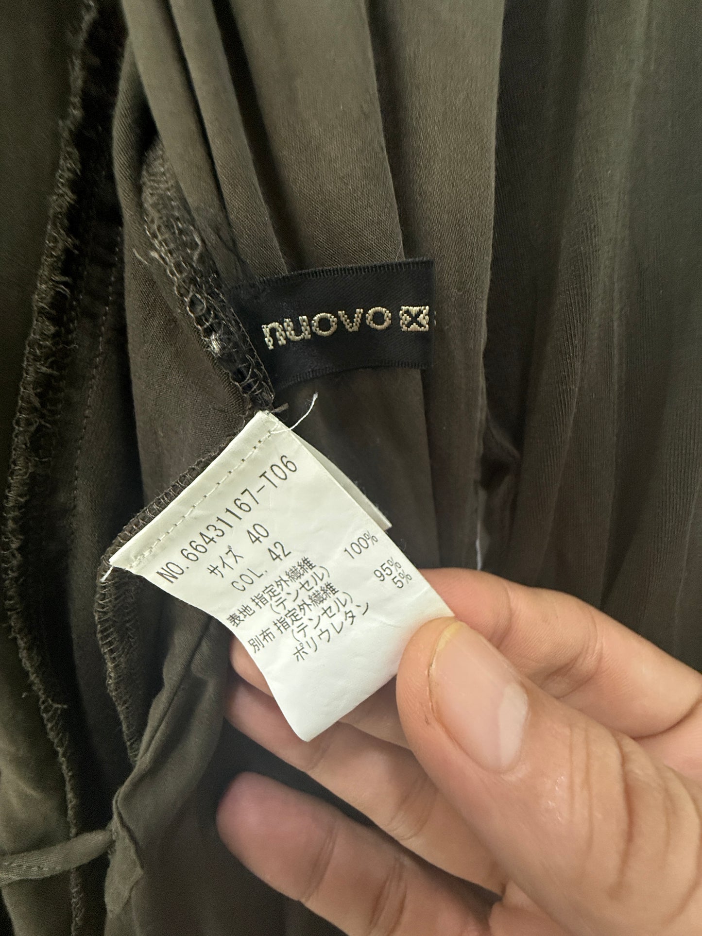 Nuovo Olive Draped Belted Cardigan Size M 38/40