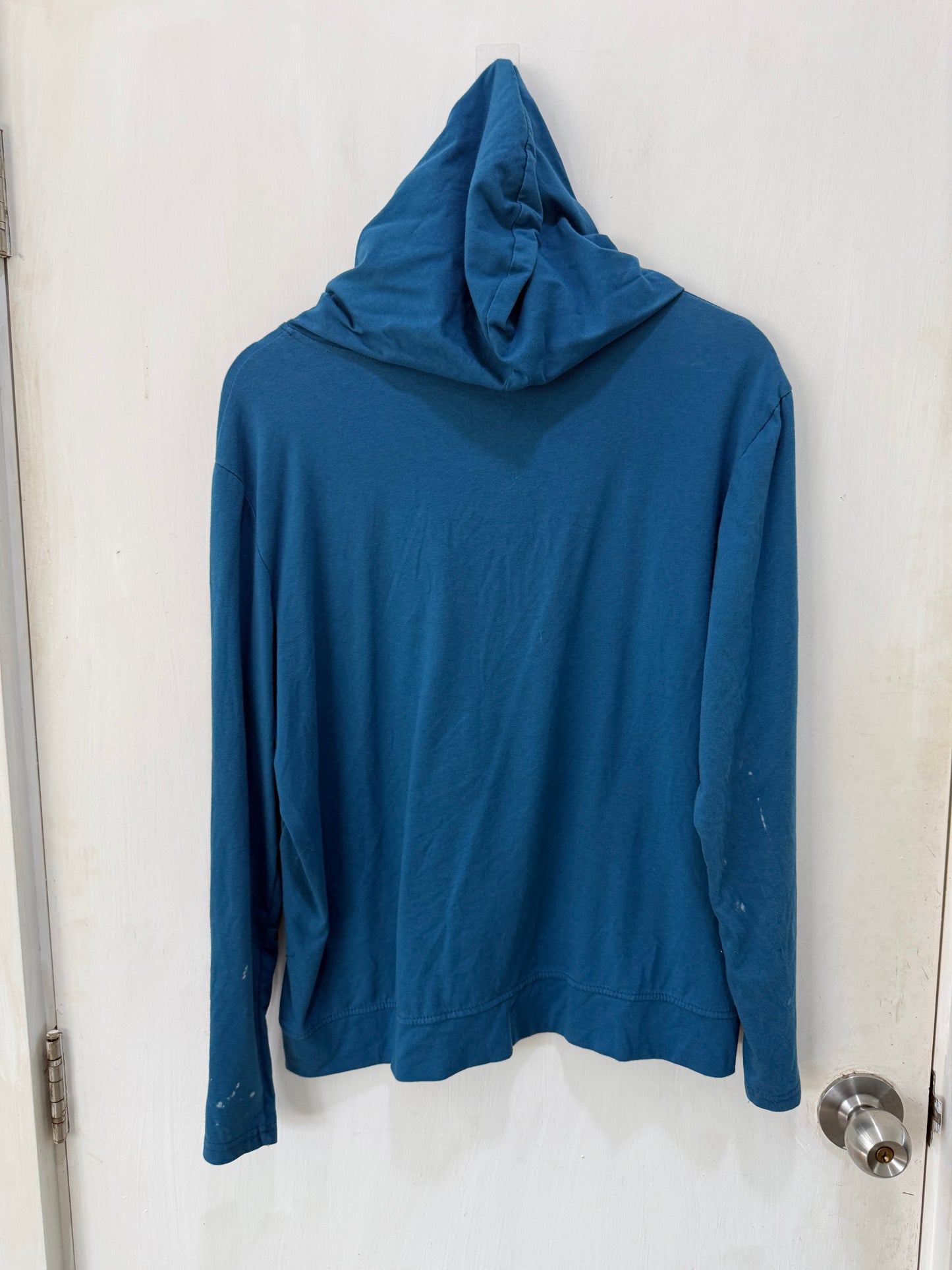 Nazhi Blue Cowl-Neck Hooded Pullover Size M Men