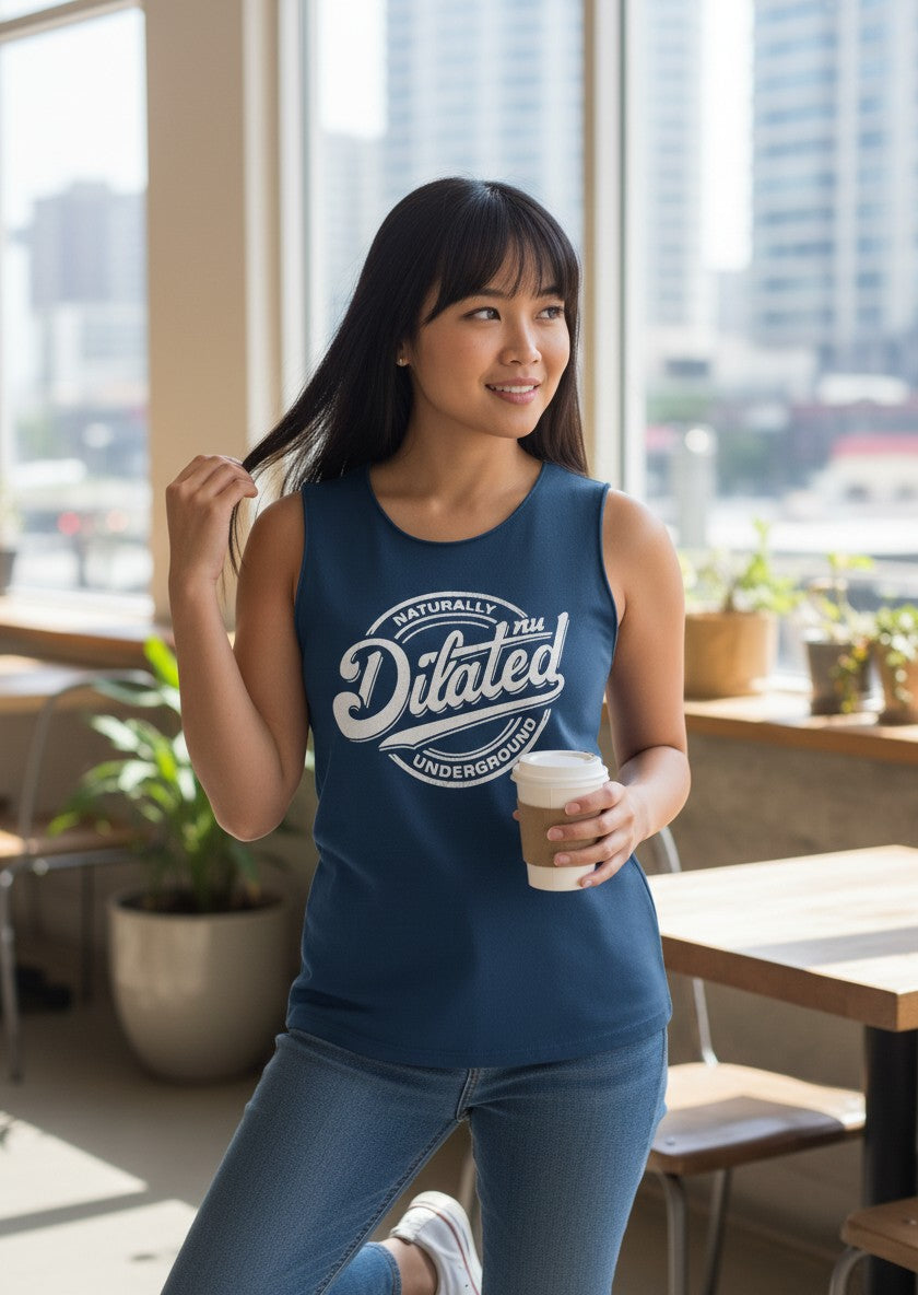 Dilated Blue Naturally Dilated Underground Graphic Tank Top Size M/L