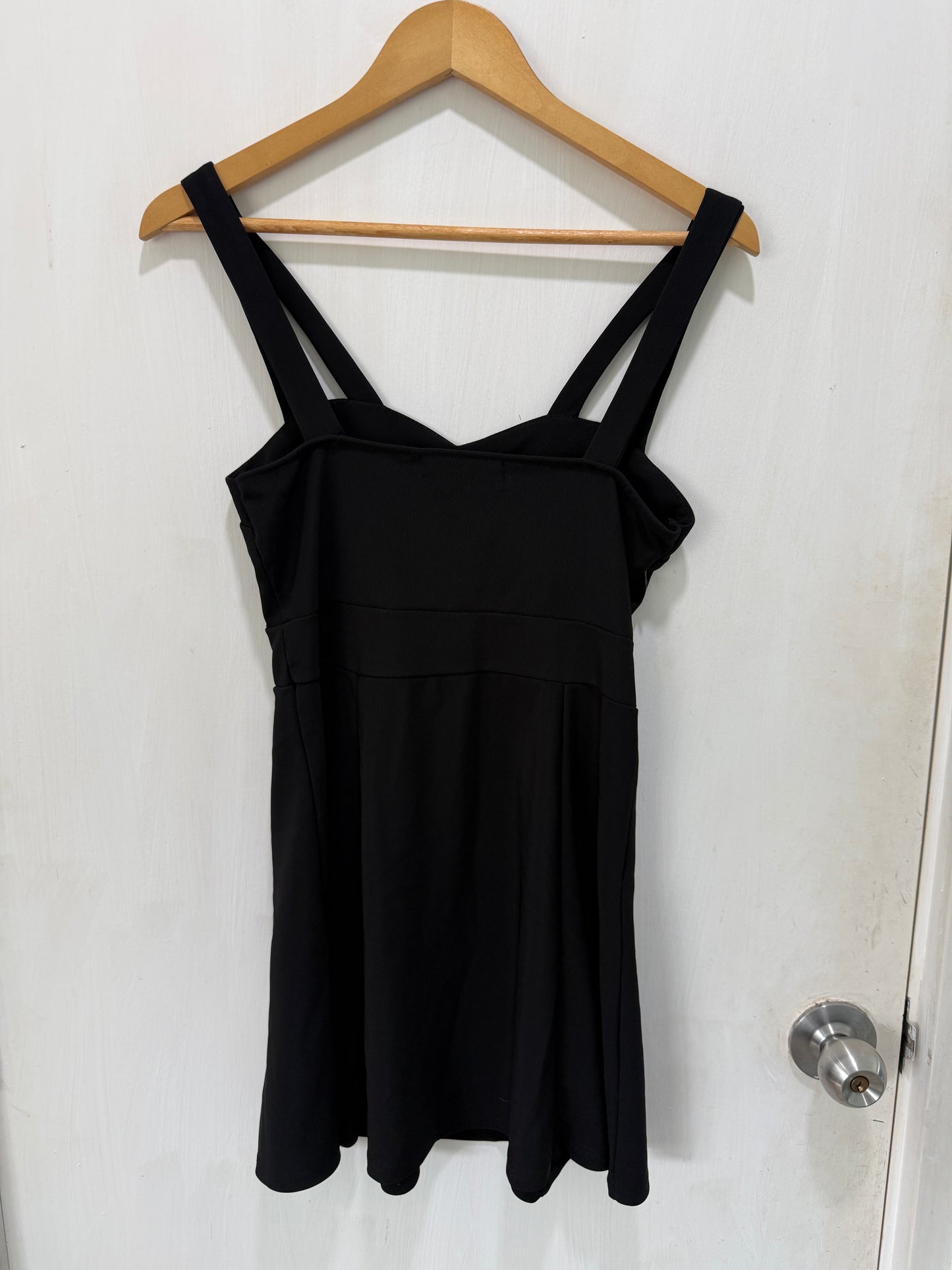 ASOS Black Structured Sweetheart Double-Strap Mini Dress EUR F