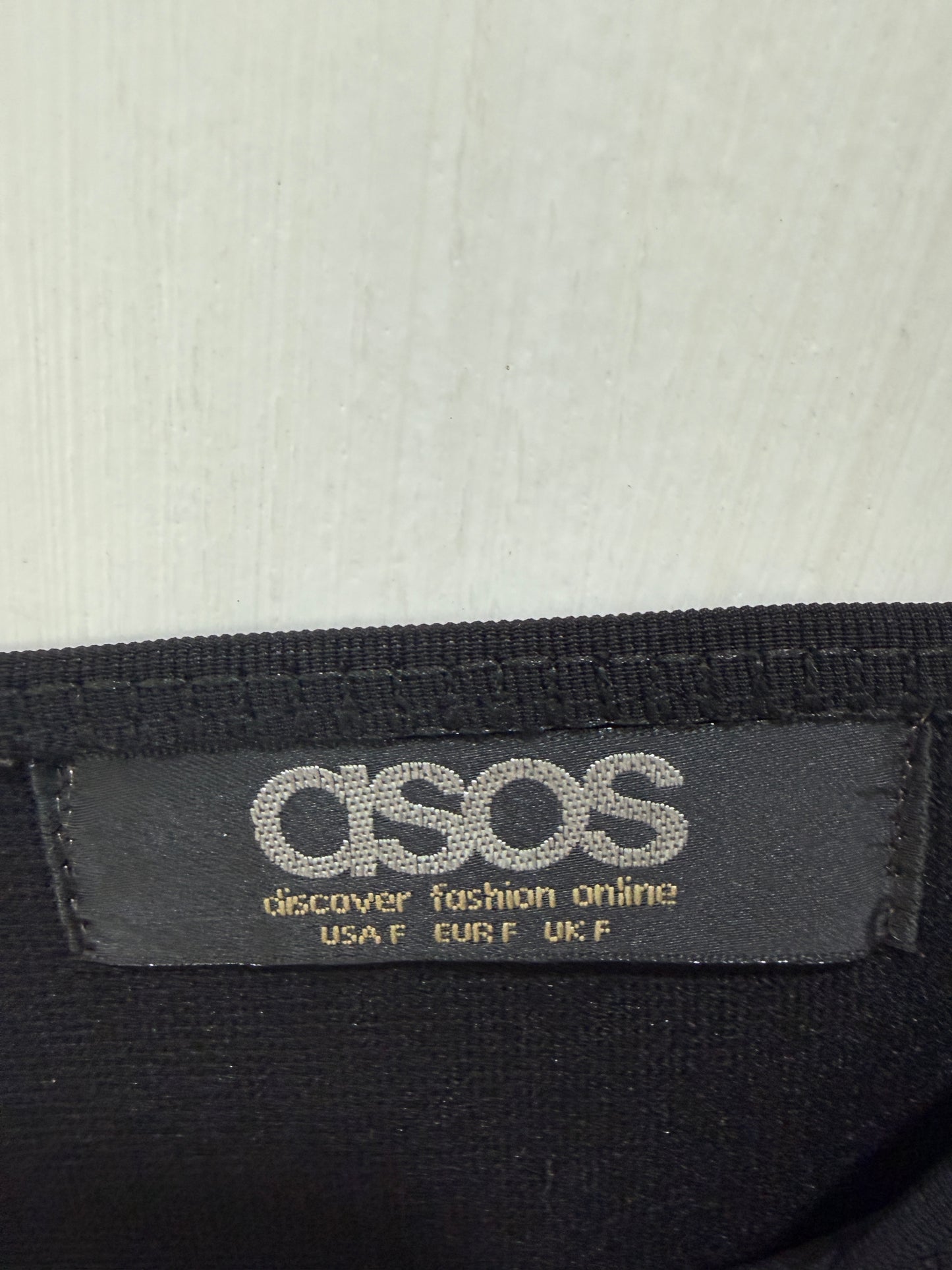 ASOS Black Structured Sweetheart Double-Strap Mini Dress EUR F