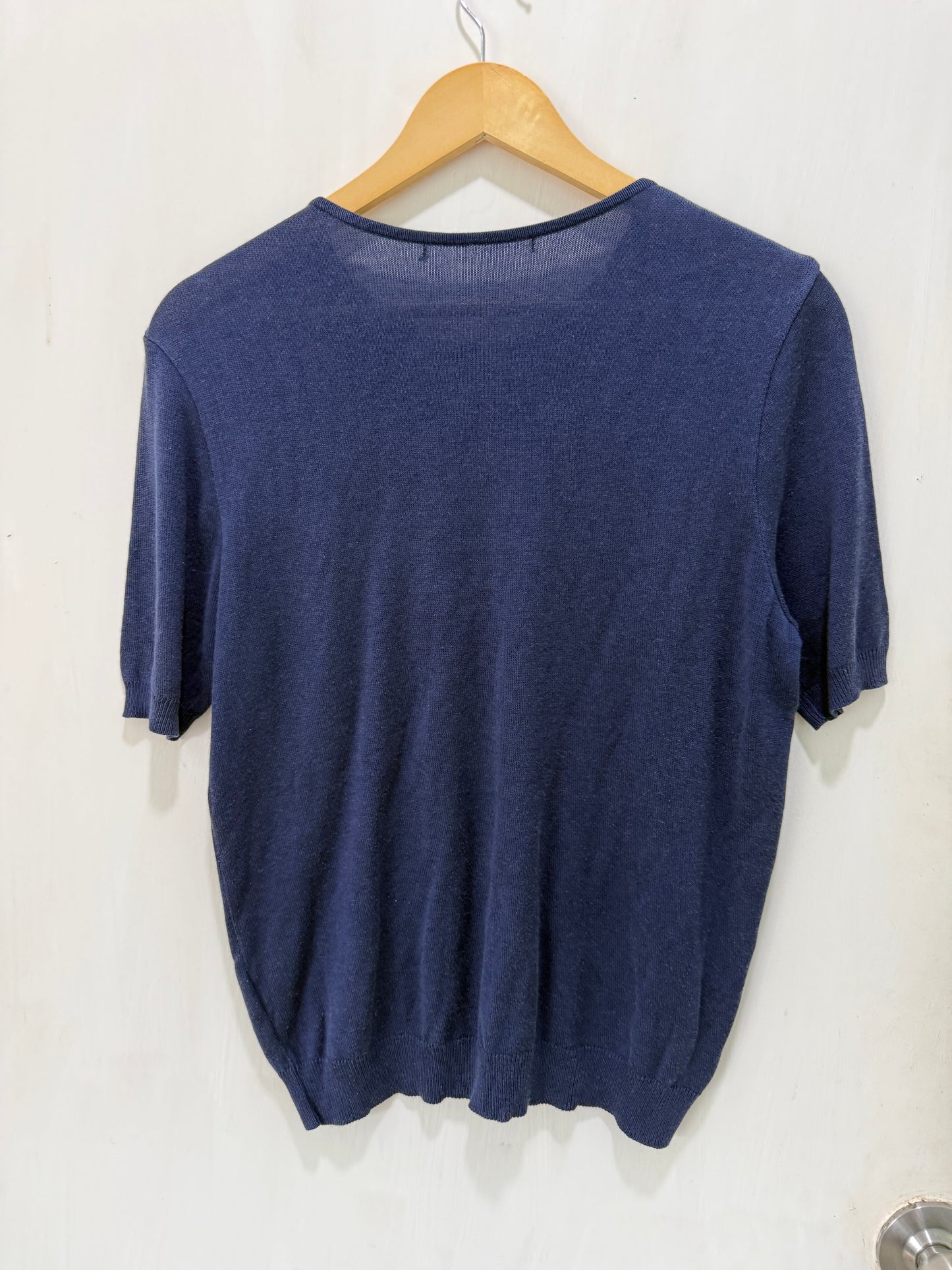 La Moda Goji Navy Blue Knit Top Size S/M