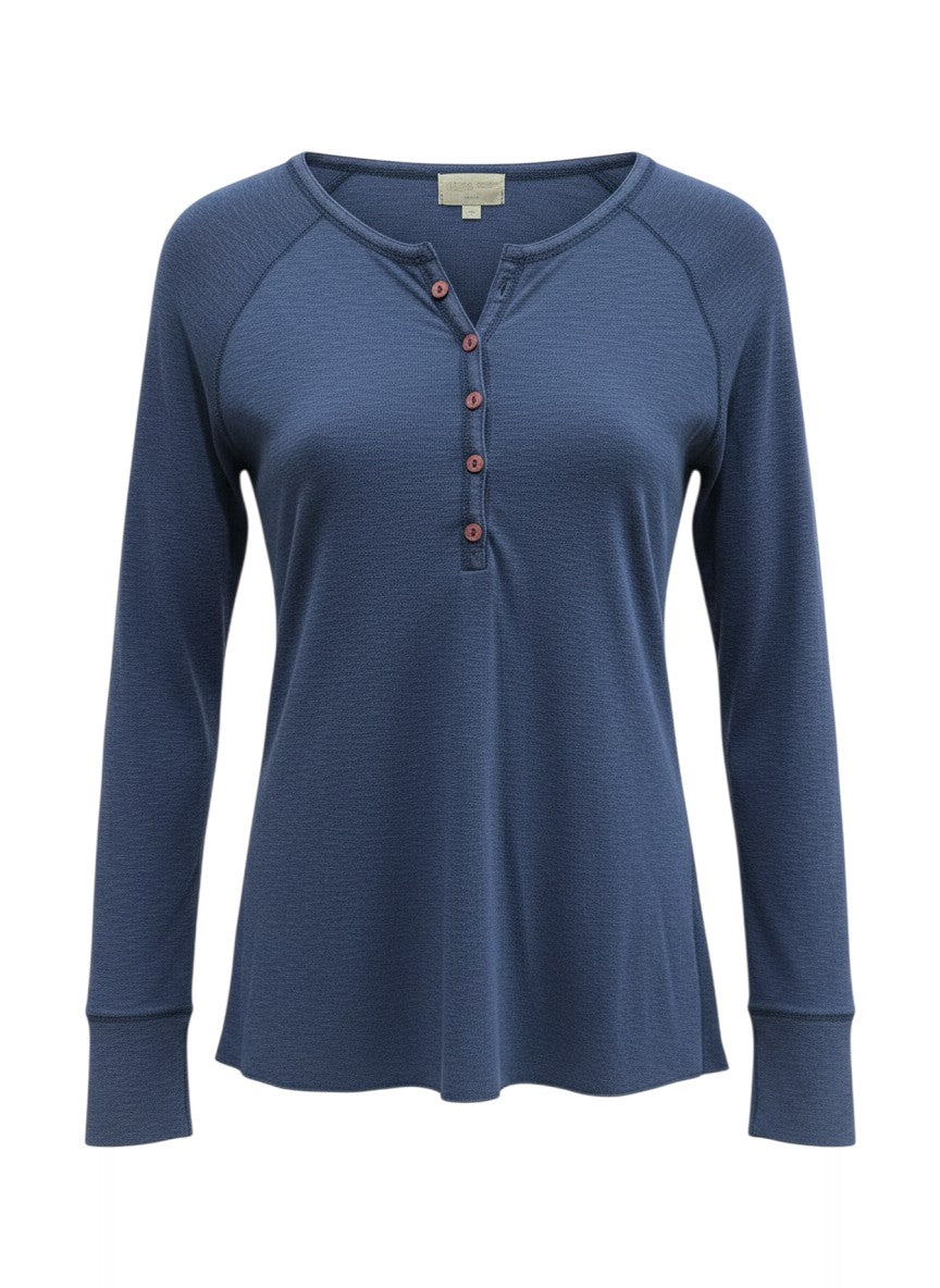 Pippin Standard Blue Raglan Henley Shirt