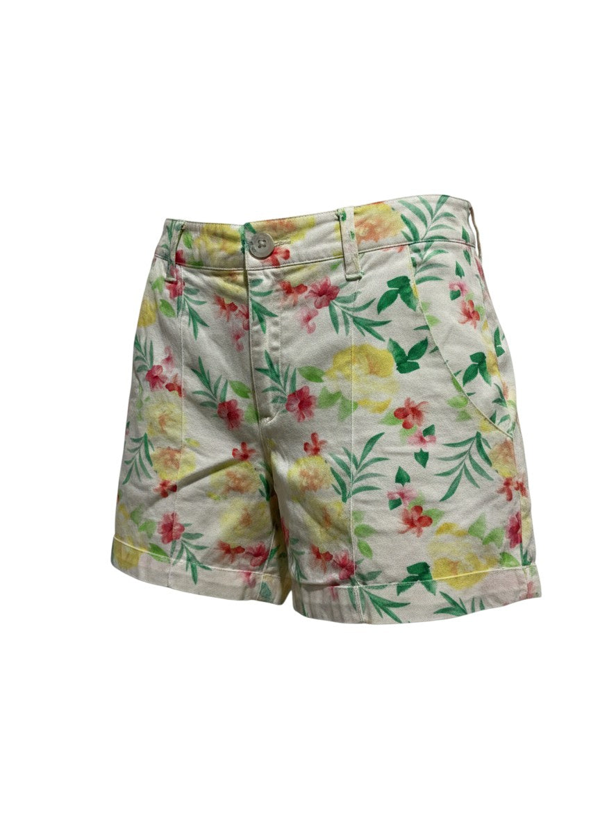 Repipi Armario White Floral Print Shorts M