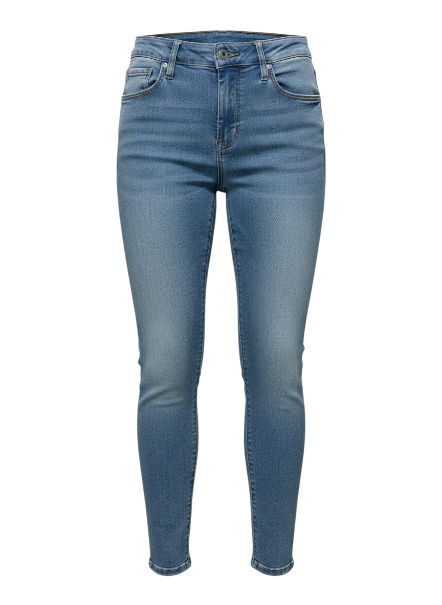 Earth Music & Ecology Blue Raw-Hem Skinny Jeans S