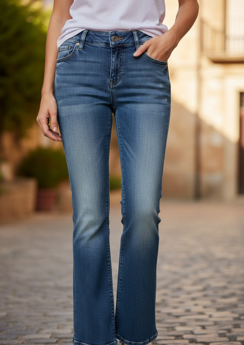 Decree Low-Rise Blue Flare Jeans 3
