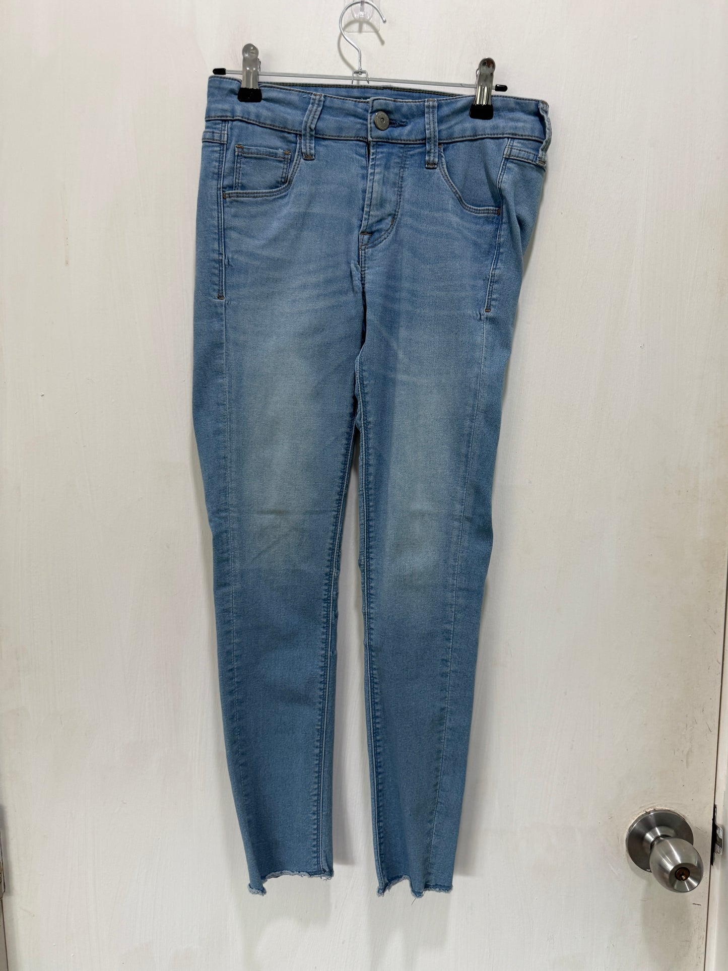 Earth Music & Ecology Blue Raw-Hem Skinny Jeans S