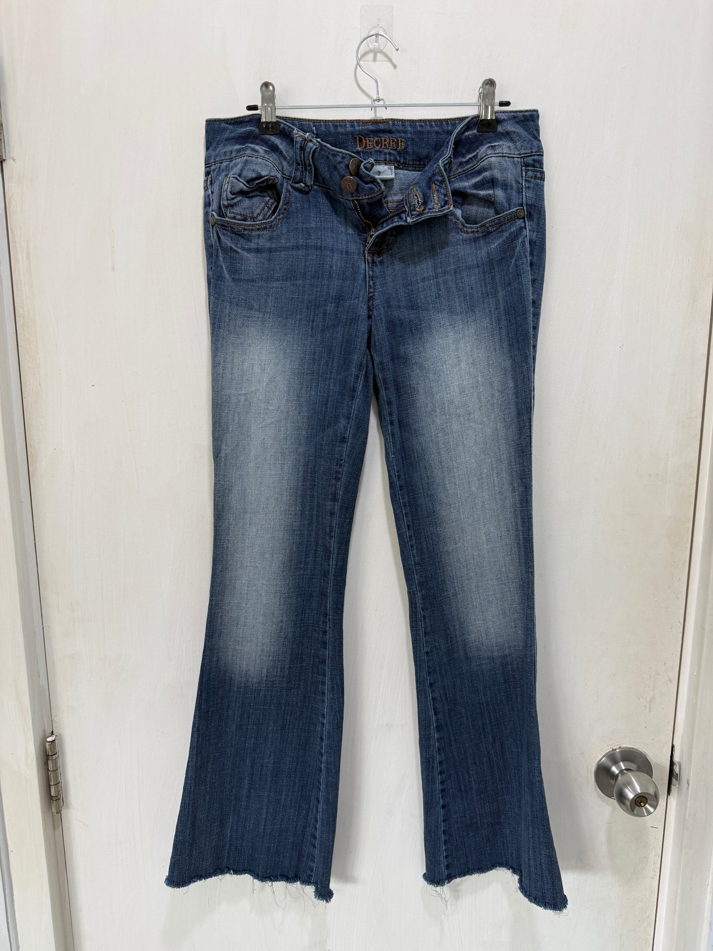 Decree Low-Rise Blue Flare Jeans 3