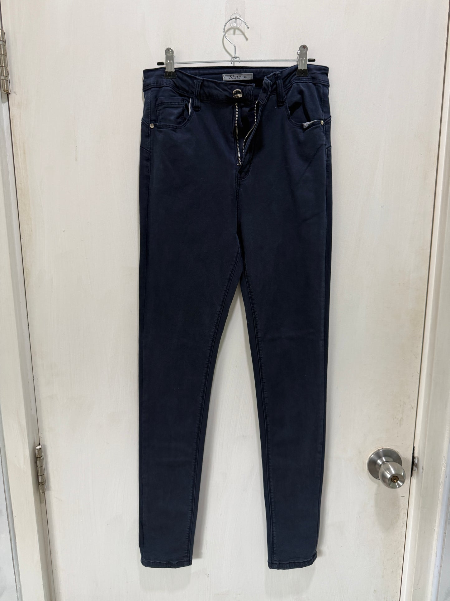 Sixte Dark Blue High-Rise Skinny Jeans 46