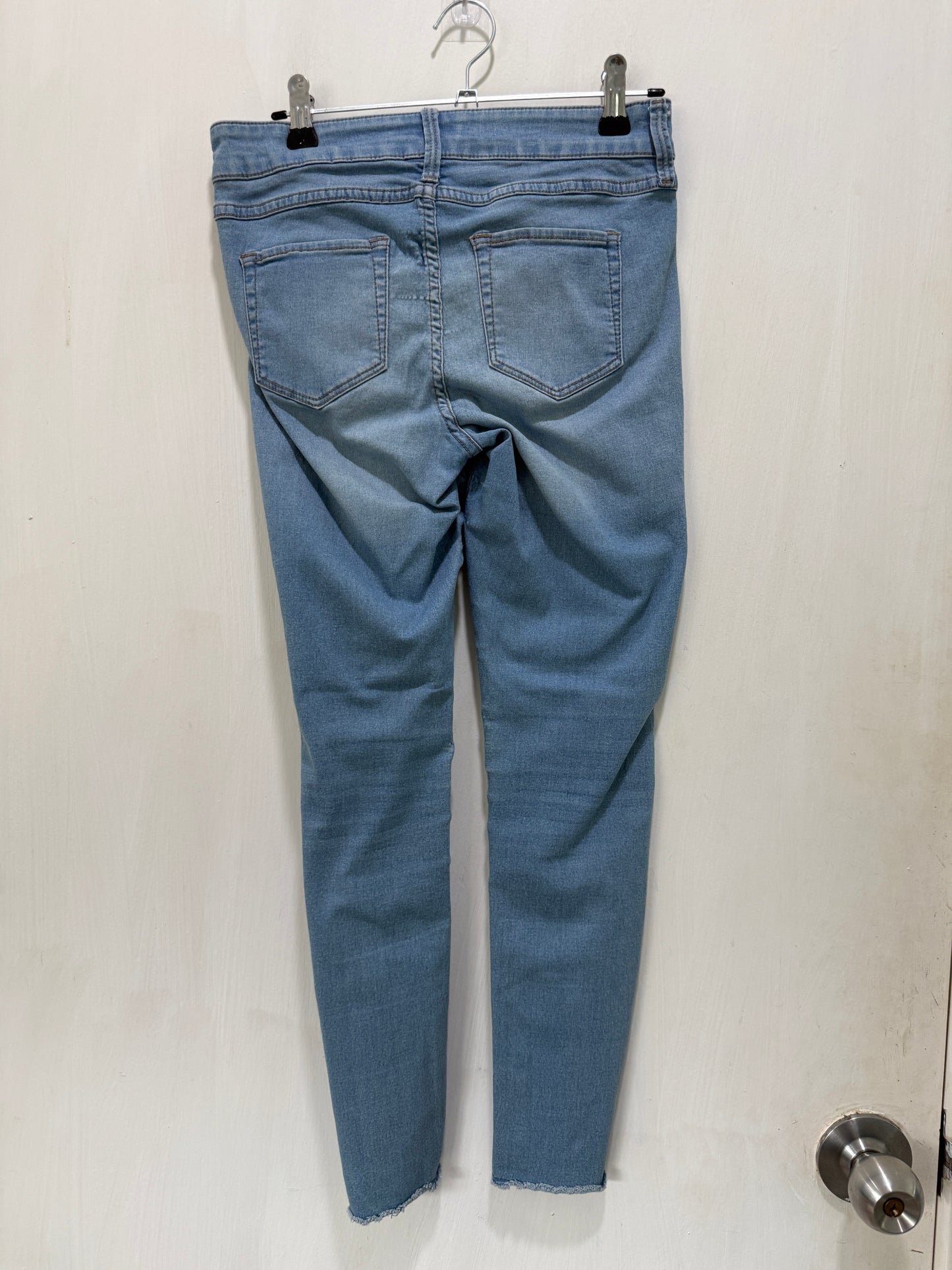 Earth Music & Ecology Blue Raw-Hem Skinny Jeans S