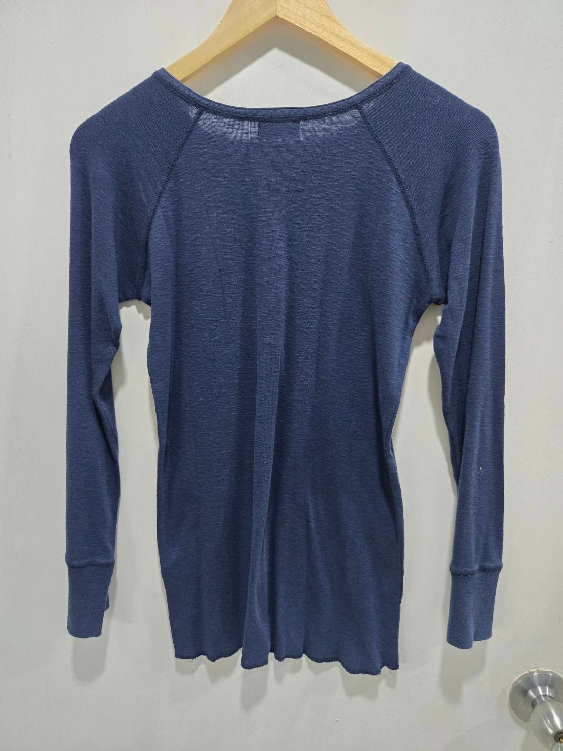 Pippin Standard Blue Raglan Henley Shirt