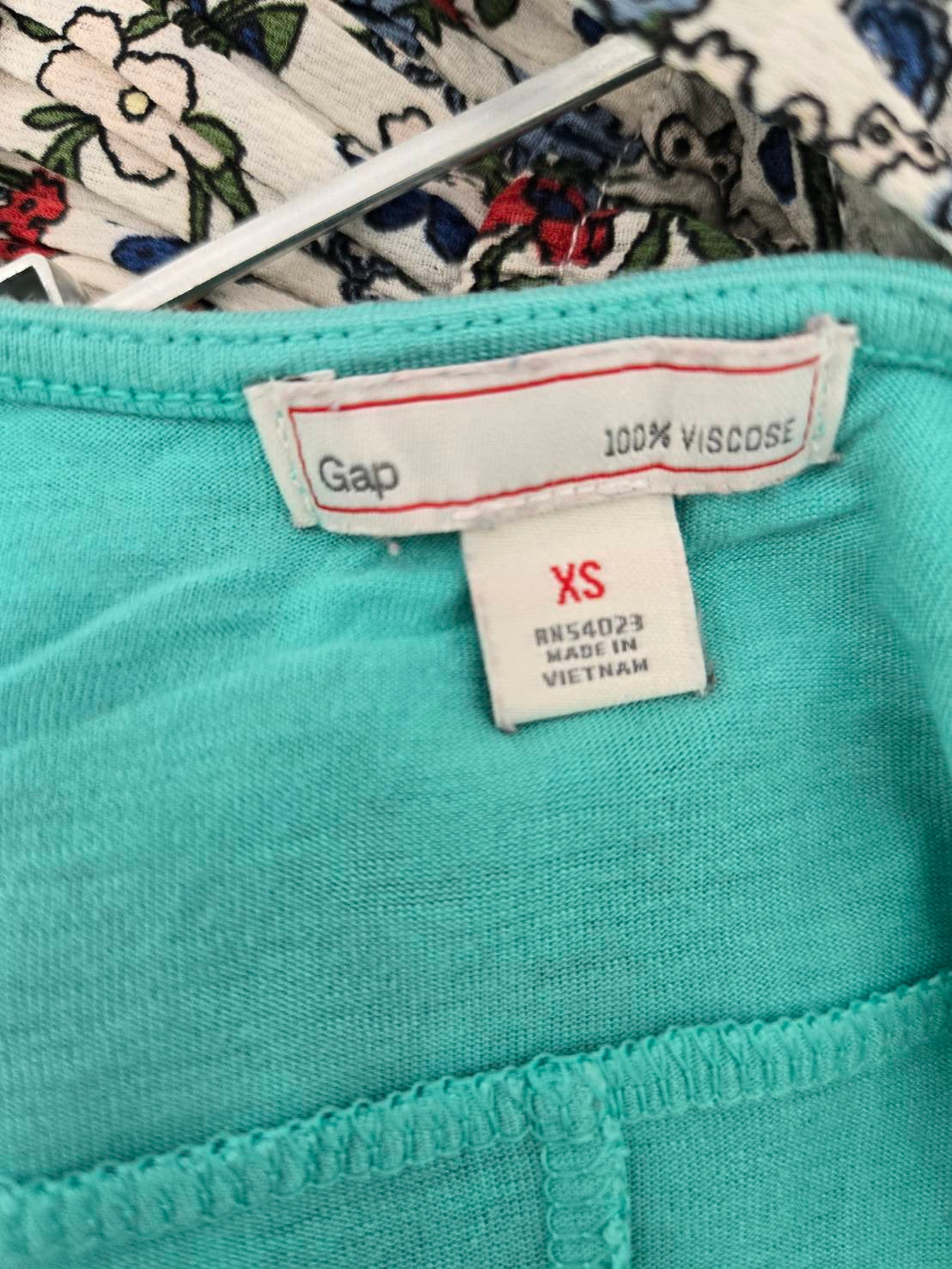 Gap Teal Sleeveless Tank Top Size XS