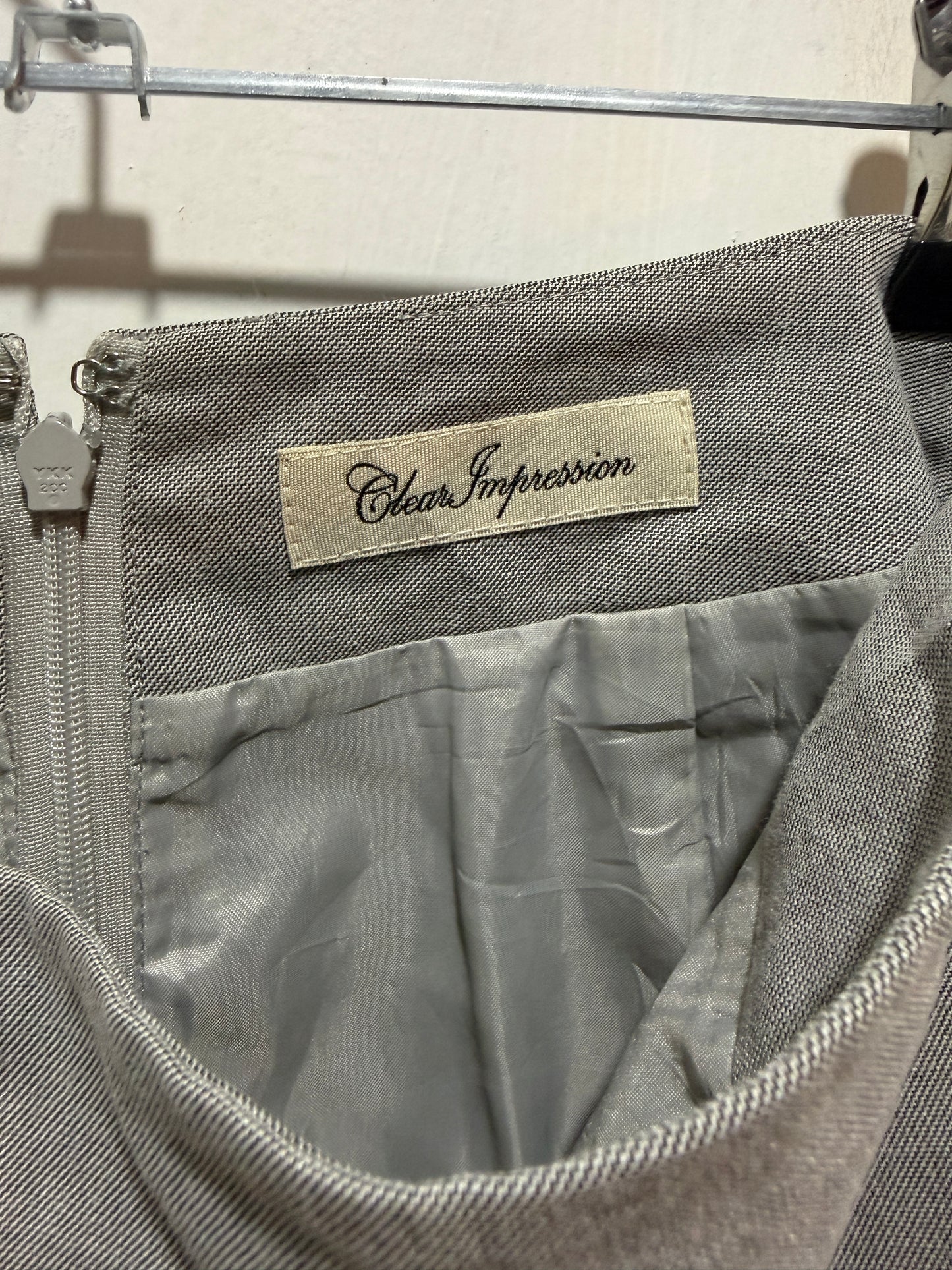 Clear Impression Grey Pencil Skirt 1