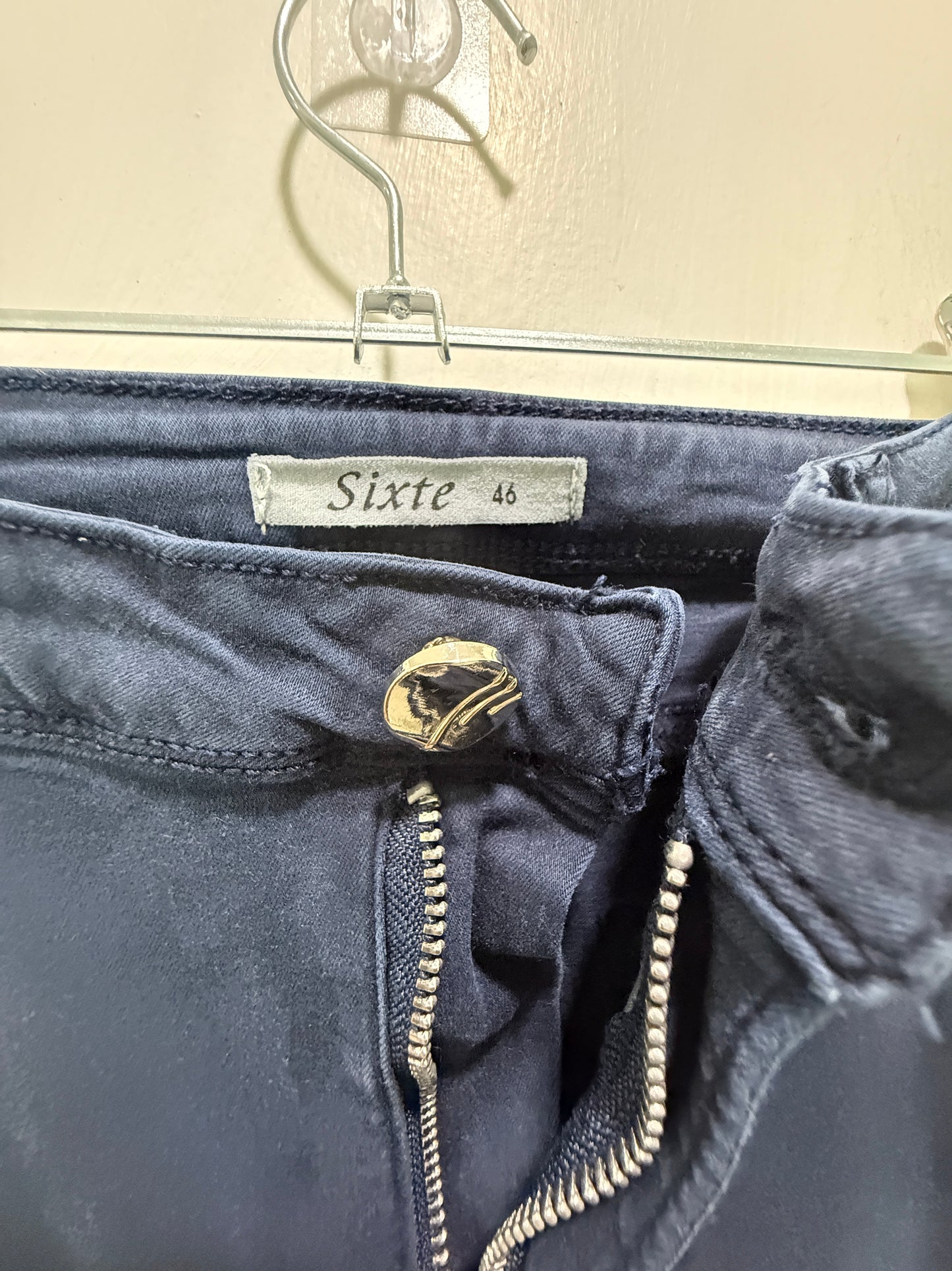 Sixte Dark Blue High-Rise Skinny Jeans 46