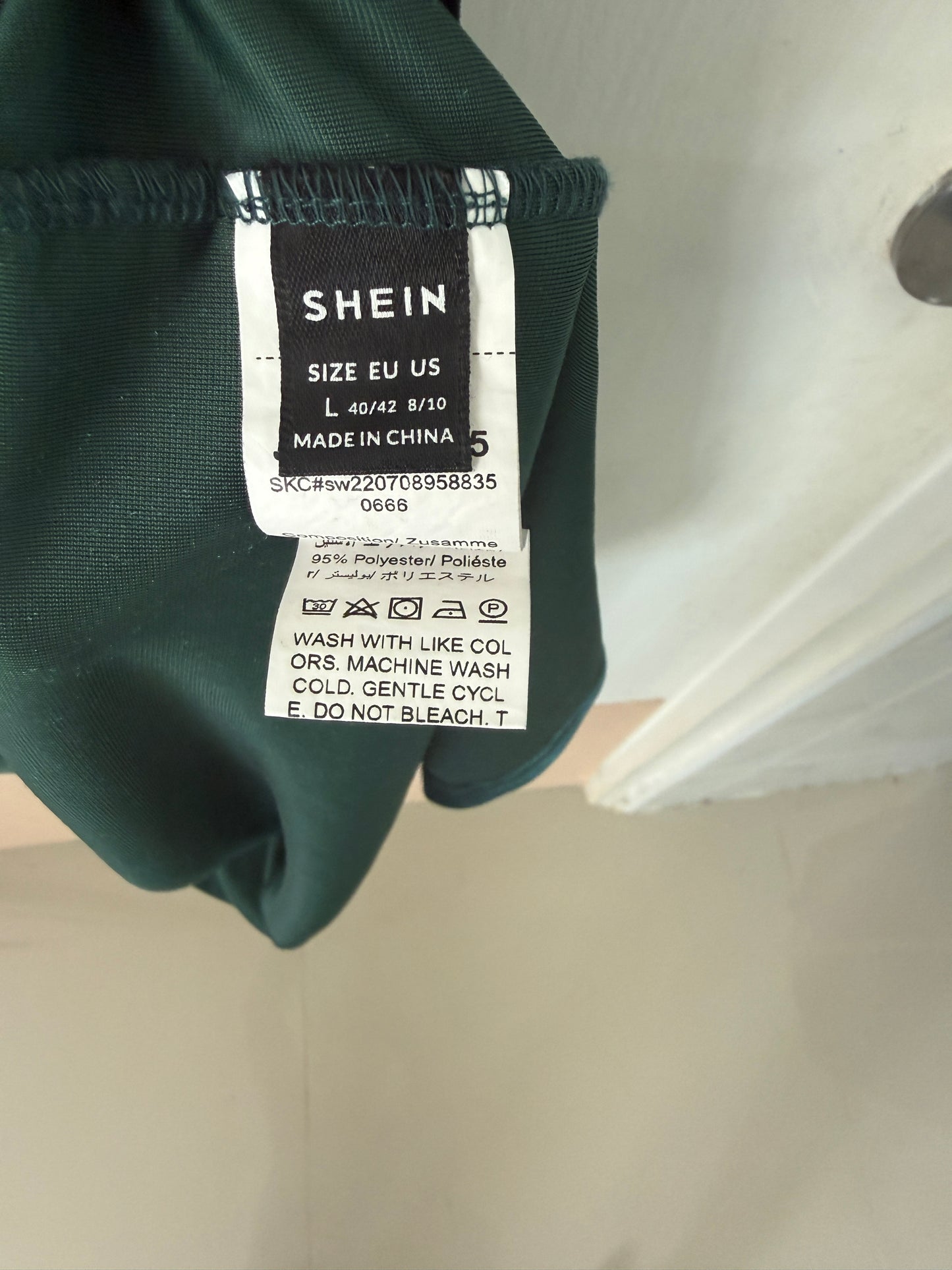 Emerald Green Velvet Cowl-Neck Midi Dress — Spaghetti Strap Side Drape — Shein