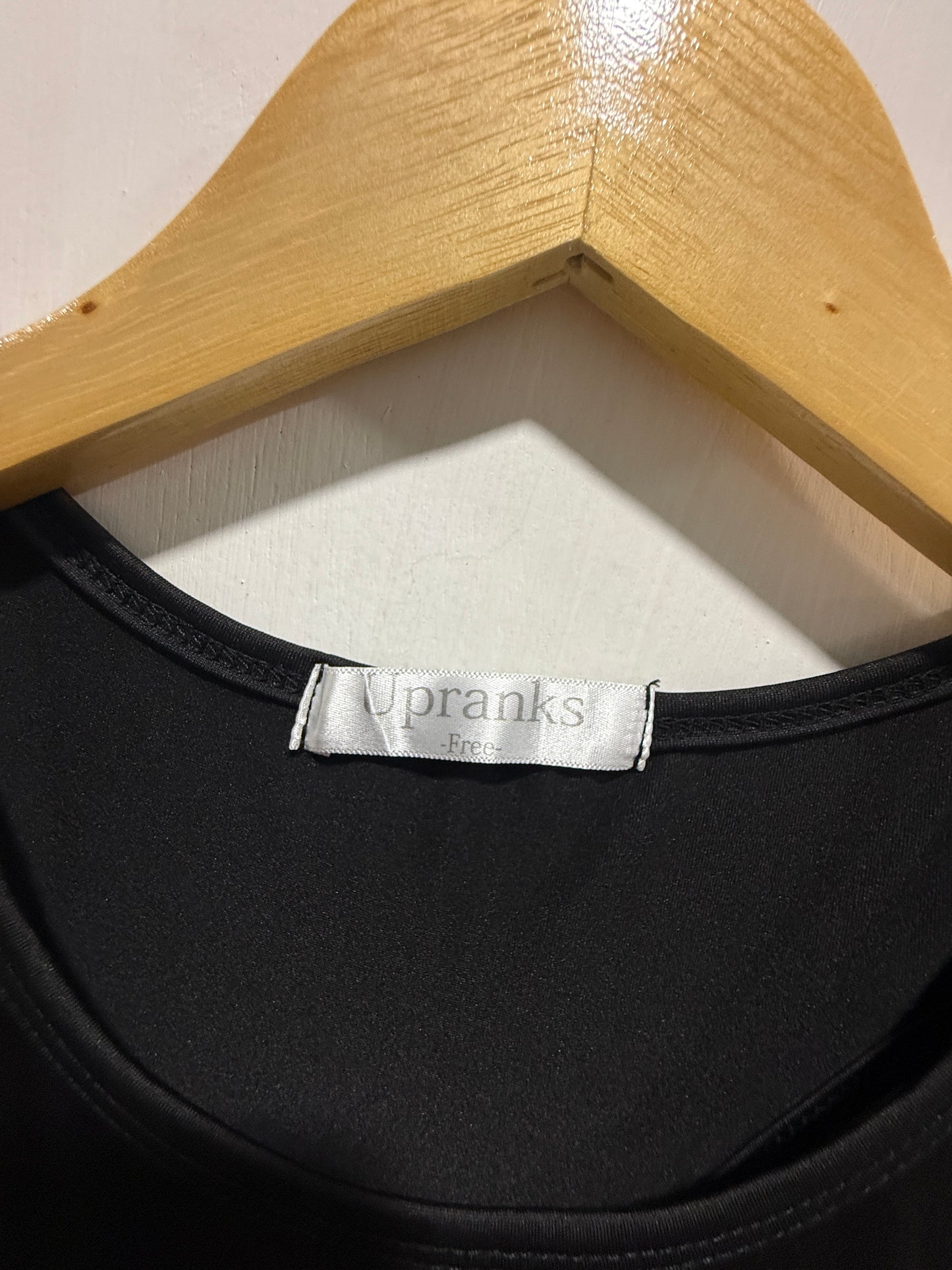 Upranks Black Sleeveless Shift Dress Free Size