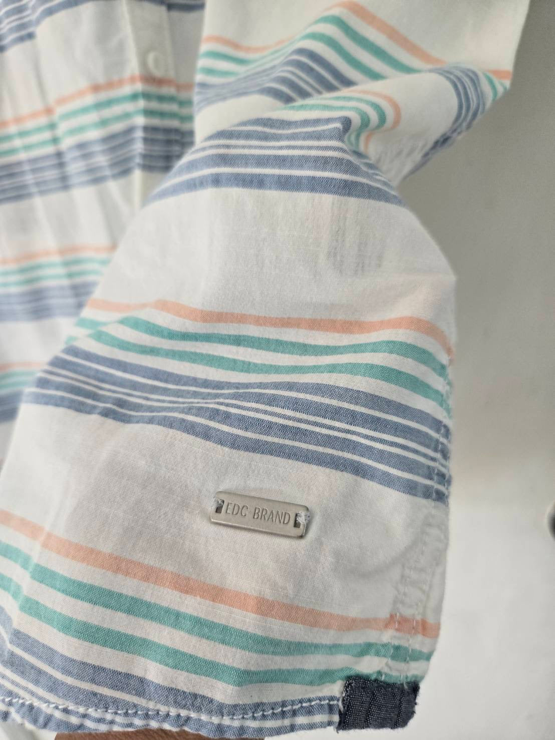 Short-Sleeve Striped Shirt — Multi-Colour — EDC by Esprit