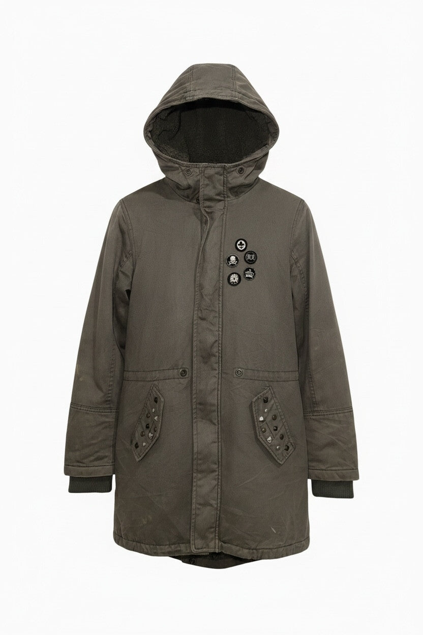 Army Parka Jacket — Khaki — Unisex — Pink Sand