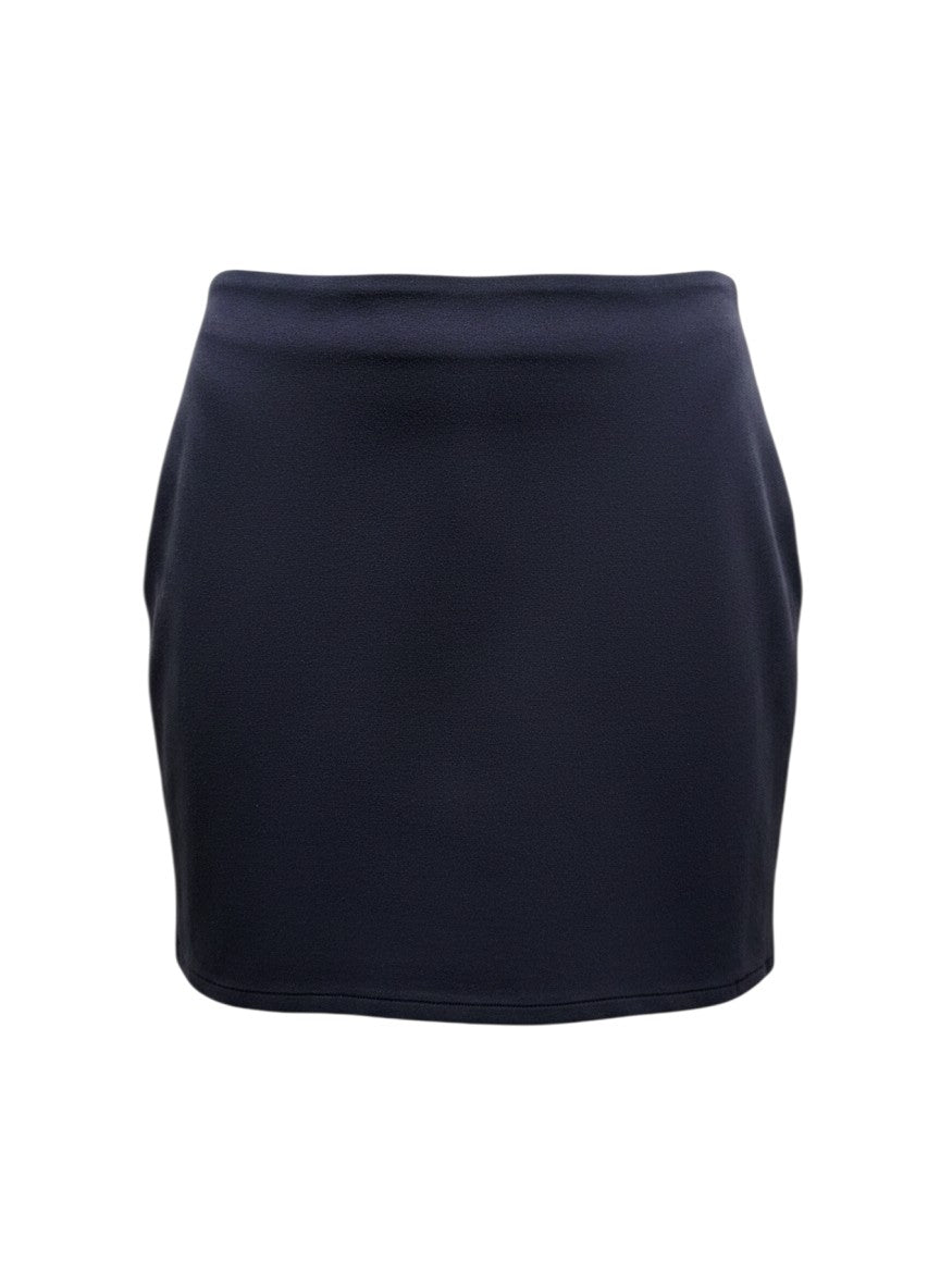 No Brand Navy Scalloped-Edge Mini Skirt S